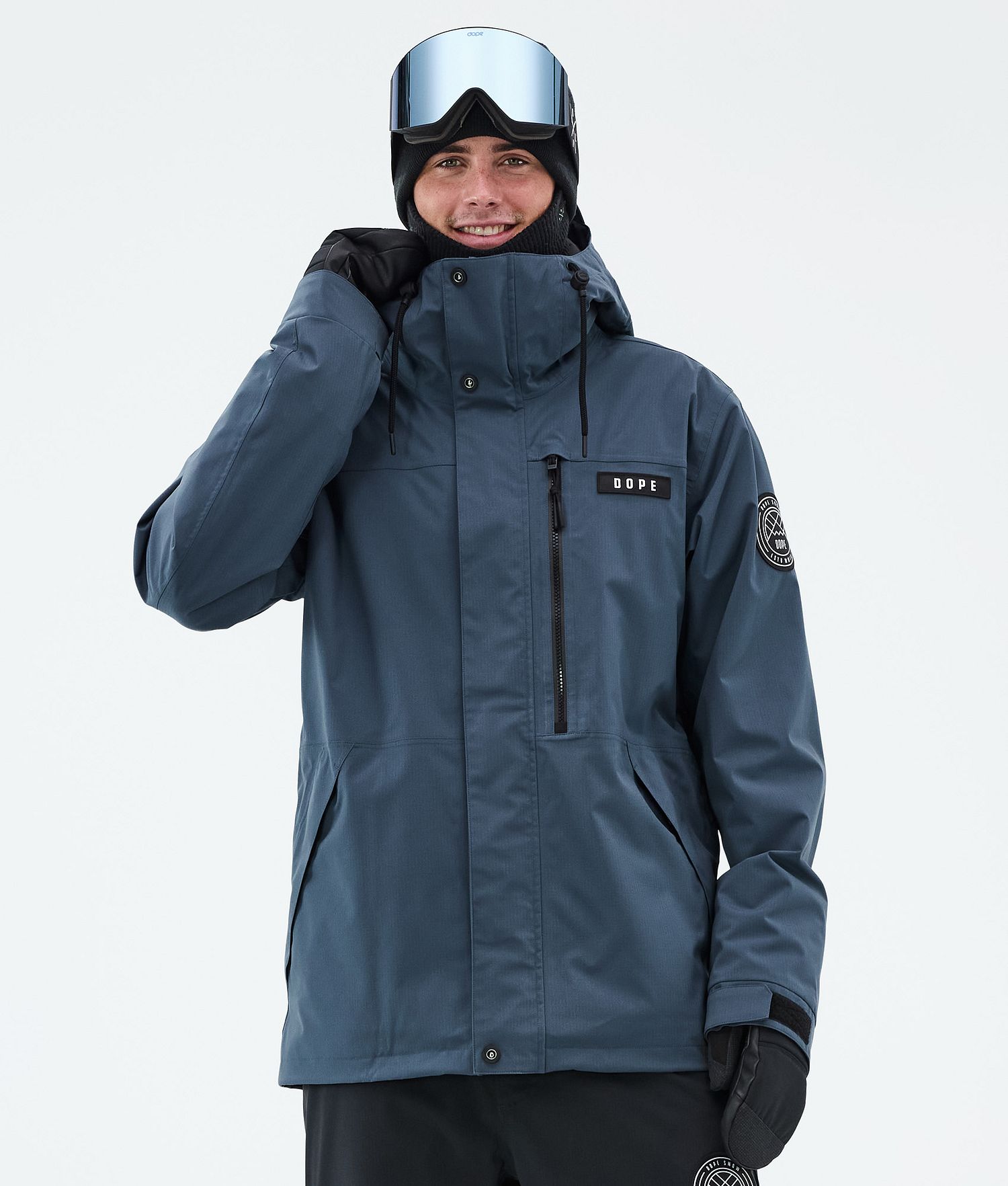Dope Blizzard Full Zip Ski Jacket Men Metal Blue