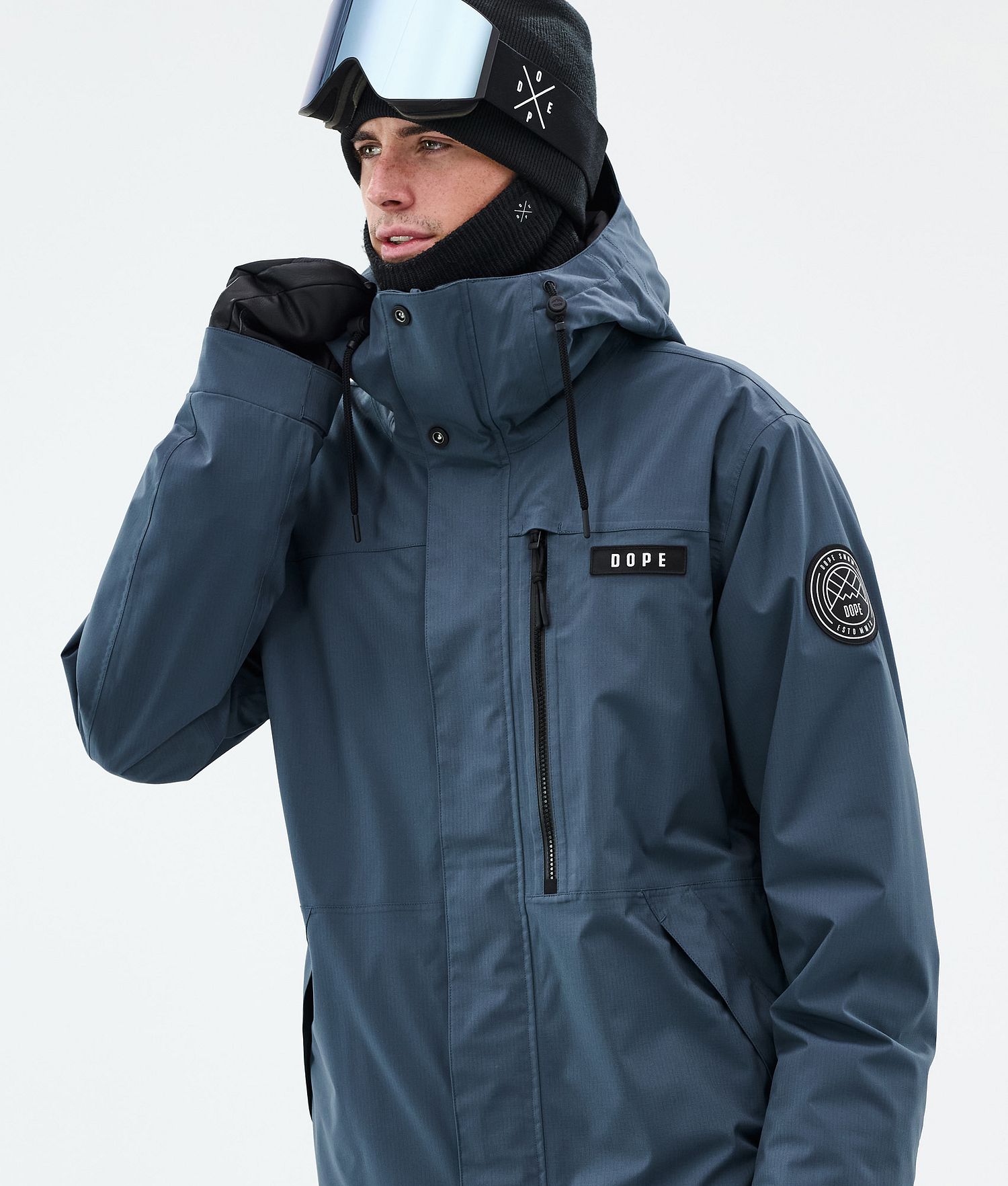 Dope Blizzard Full Zip Ski Jacket Men Metal Blue