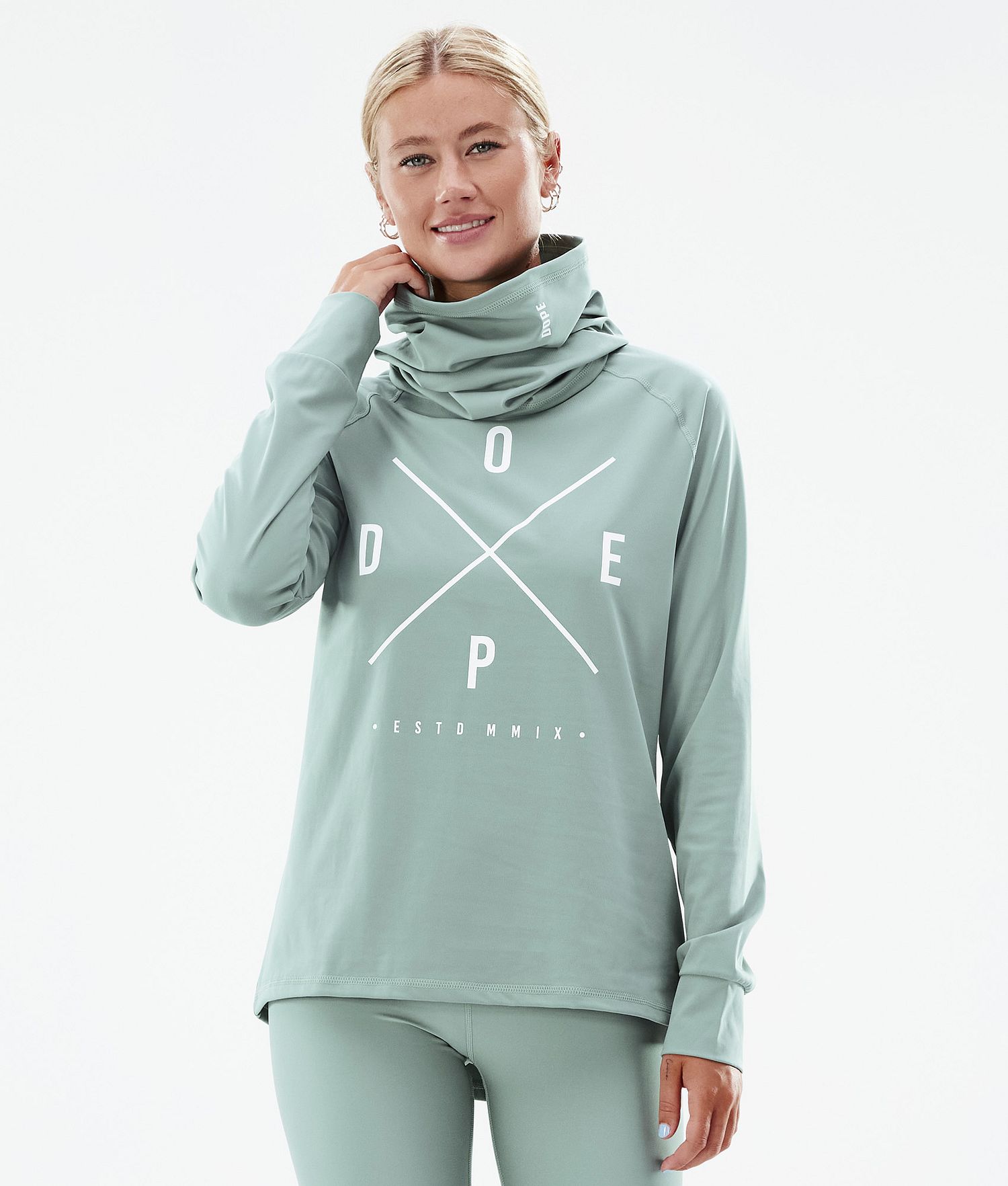 Dope Snuggle W 22 Base Layer Top Women 2X-Up Faded Green Dope Snuggle W 22 Base Layer Top Women 2X-Up Faded Green