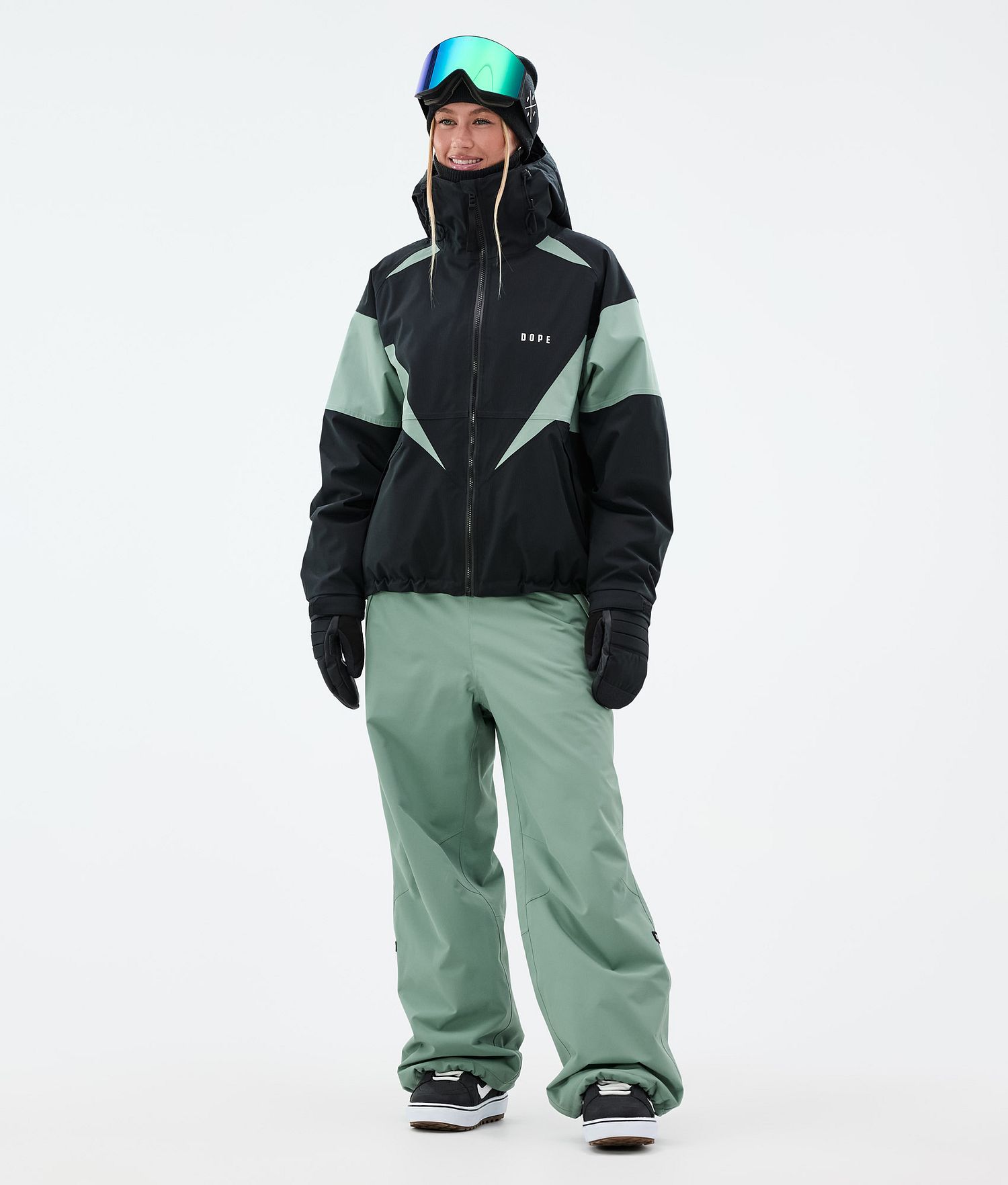 Dope Big W Snowboard Pants Women Faded Green