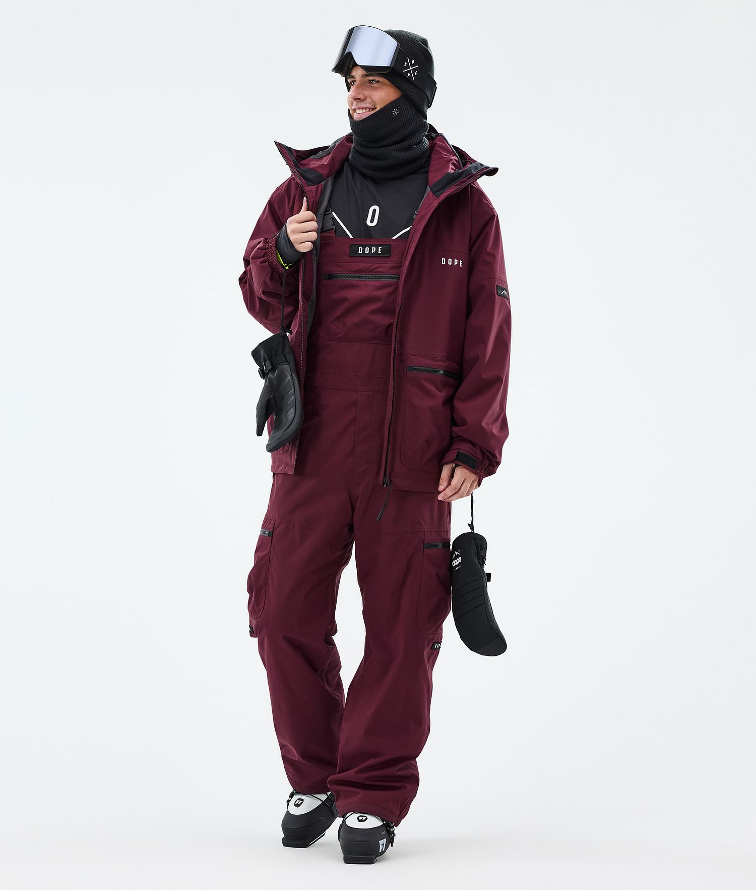 Dope Vertex Ski Pants Men Burgundy