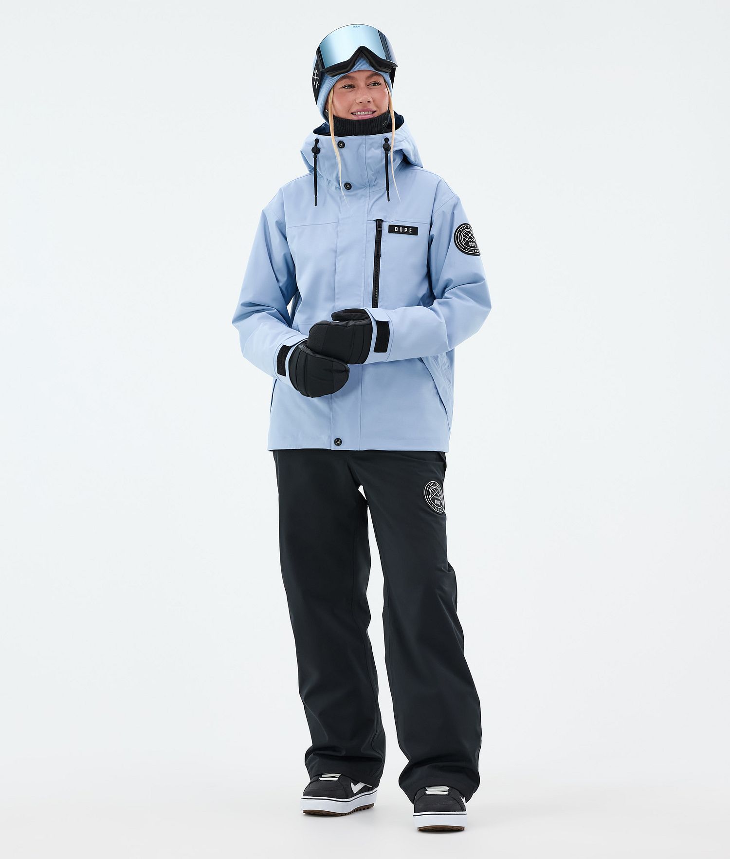 Dope Blizzard W Full Zip Snowboard Jacket Women Light Blue