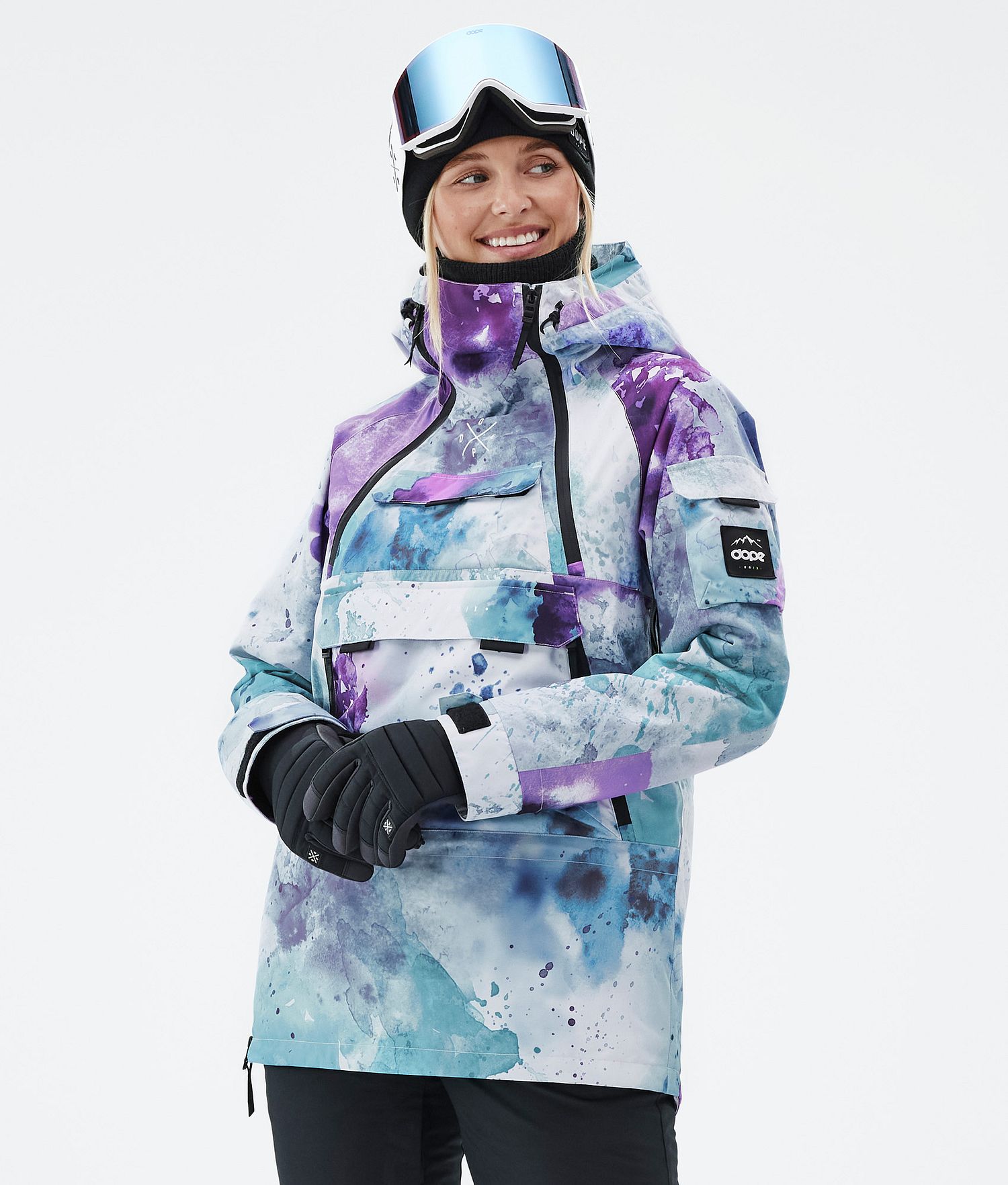 Dope Akin W Snowboard Jacket Women Spray Green Grape Dope Akin W Snowboard Jacket Women Spray Green Grape