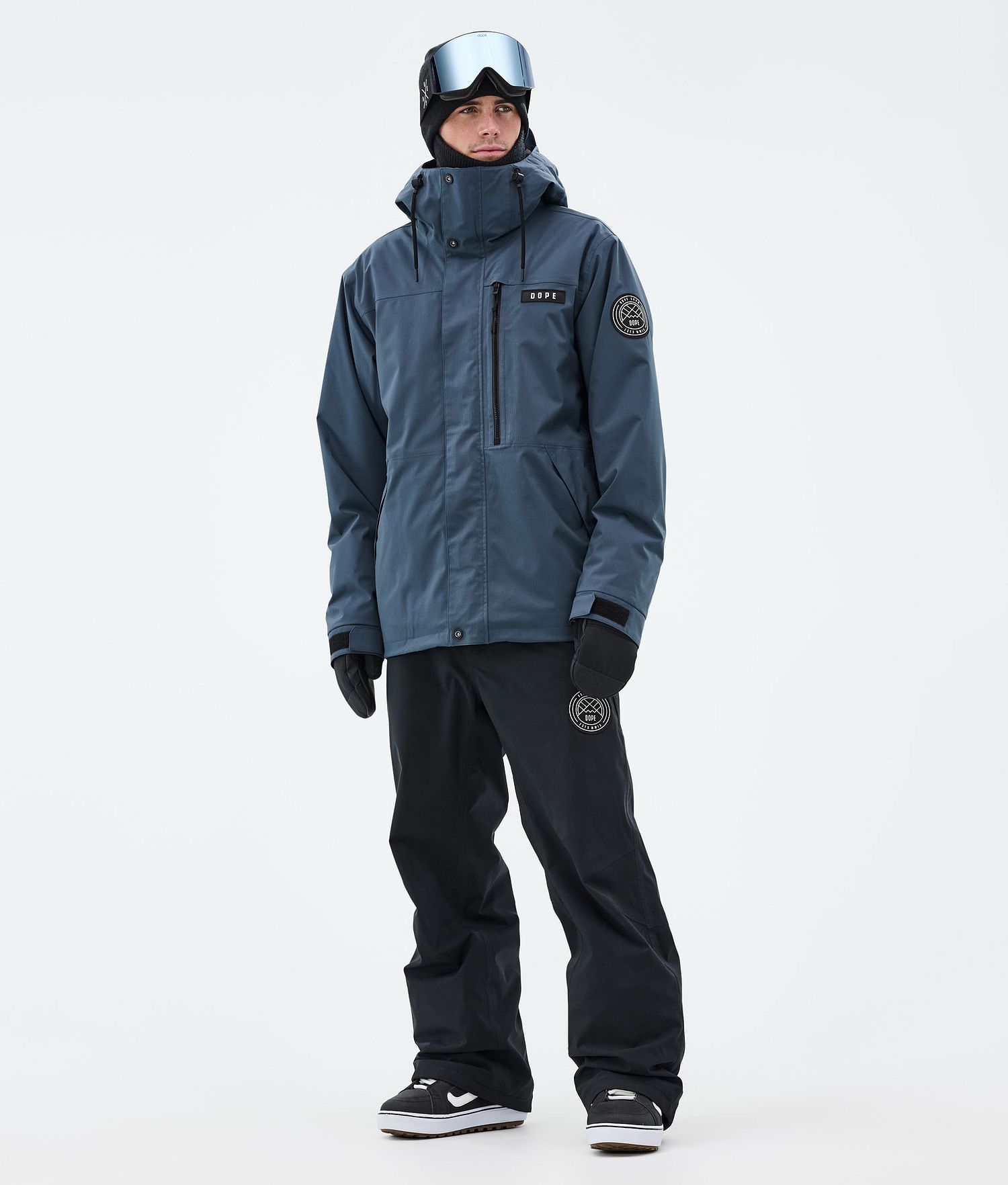 Dope Blizzard Full Zip Snowboard Outfit Men Metal Blue/Black