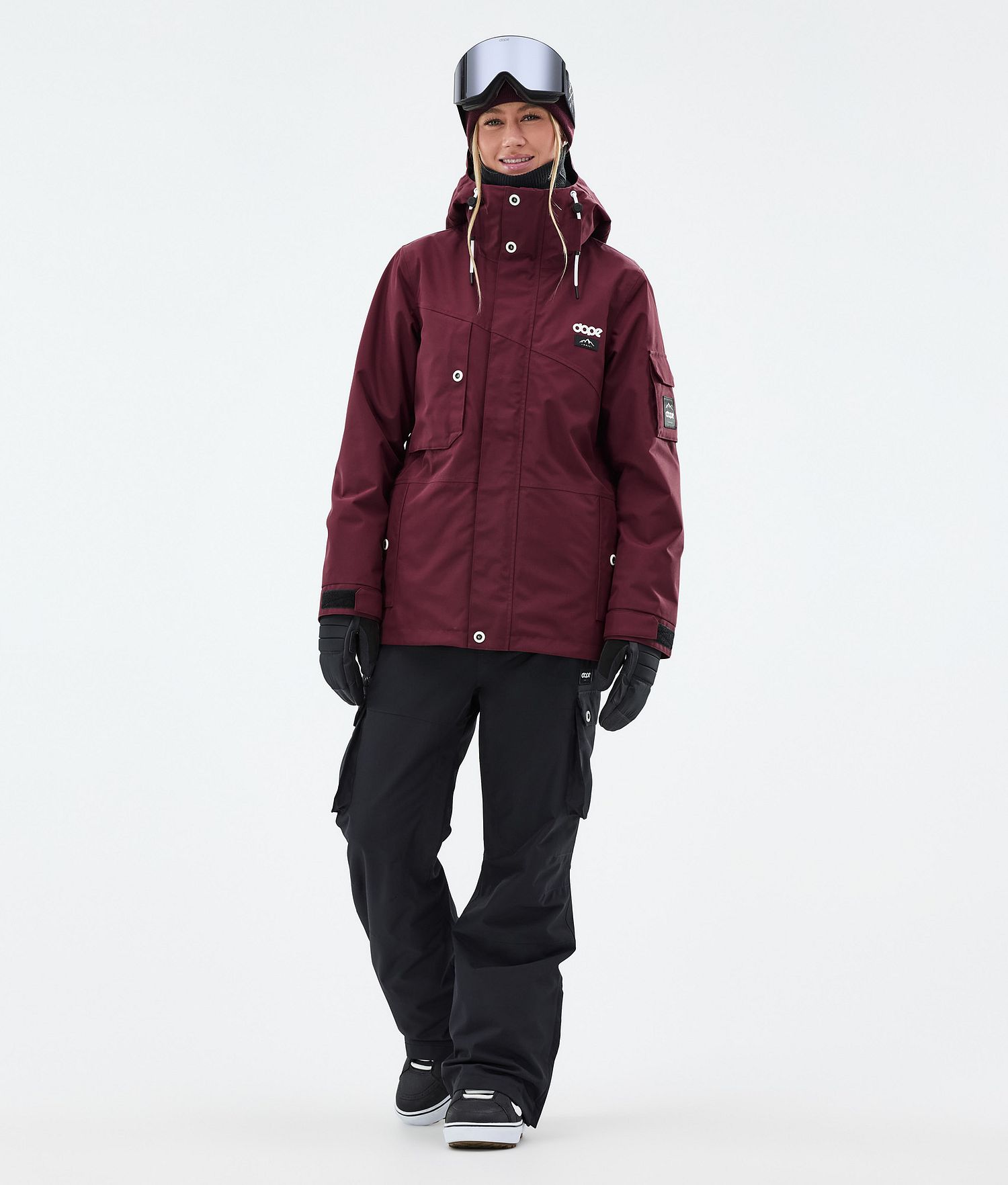 Dope Adept W Snowboard Outfit Women Burgundy/Black