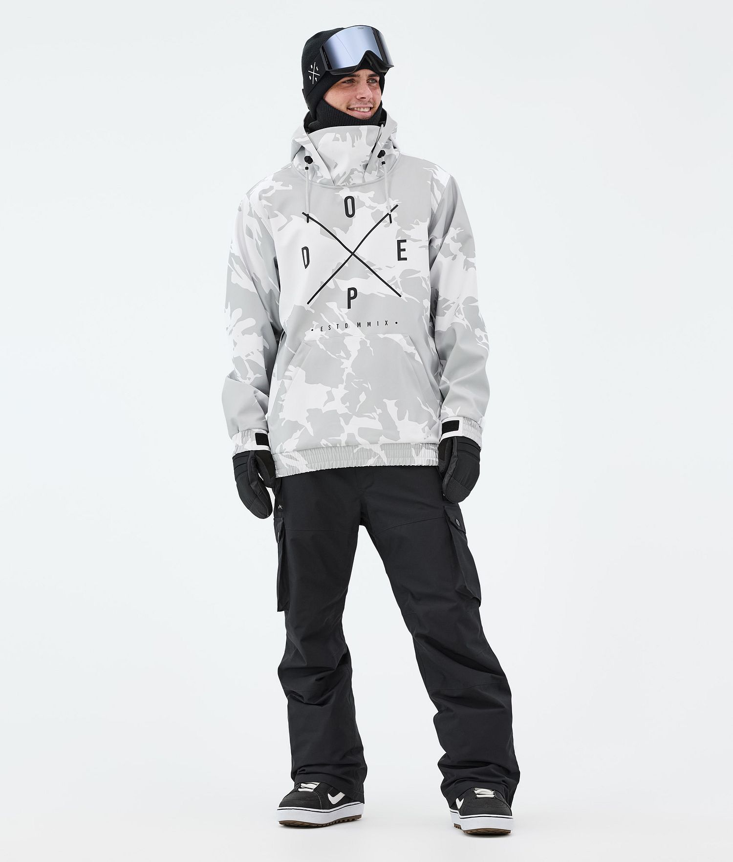 Dope Yeti Snowboard Jacket Men 2X-Up Grey Camo