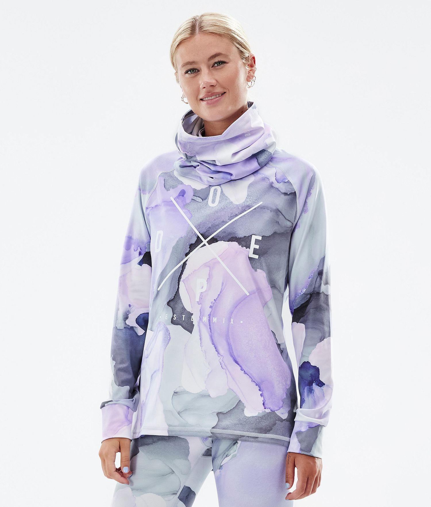Dope Snuggle W 22 Base Layer Top Women 2X-Up Blot Violet Dope Snuggle W 22 Base Layer Top Women 2X-Up Blot Violet