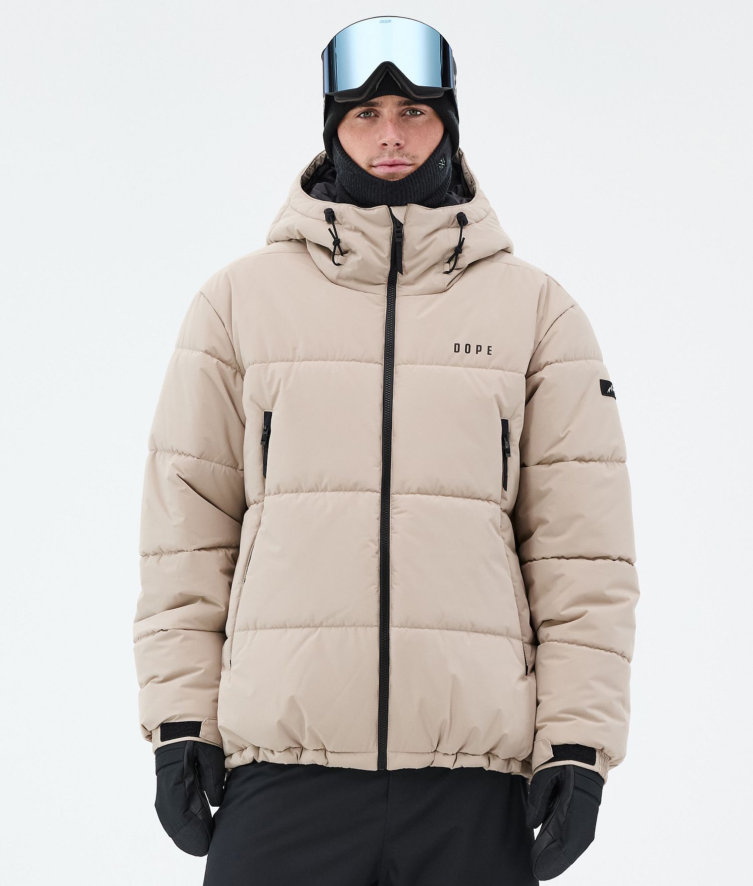 Dope Puffer Full Zip Snowboard Jacket Men Sand Dope Puffer Full Zip Snowboard Jacket Men Sand