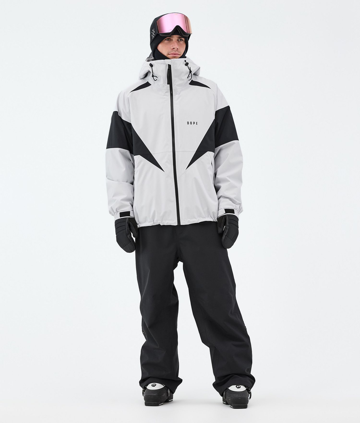 Dope Spartan Ski Jacket Men Spike Light Grey/Black
