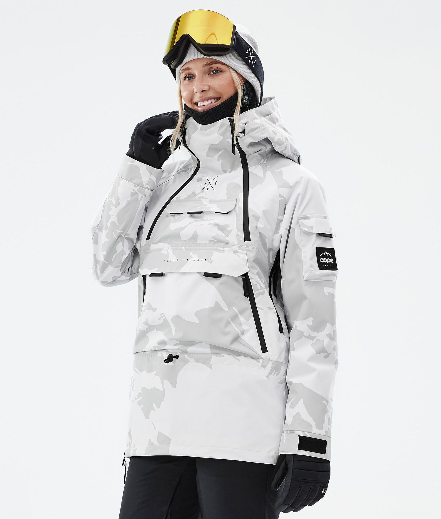 Dope Akin W Snowboard Jacket Women Grey Camo Dope Akin W Snowboard Jacket Women Grey Camo
