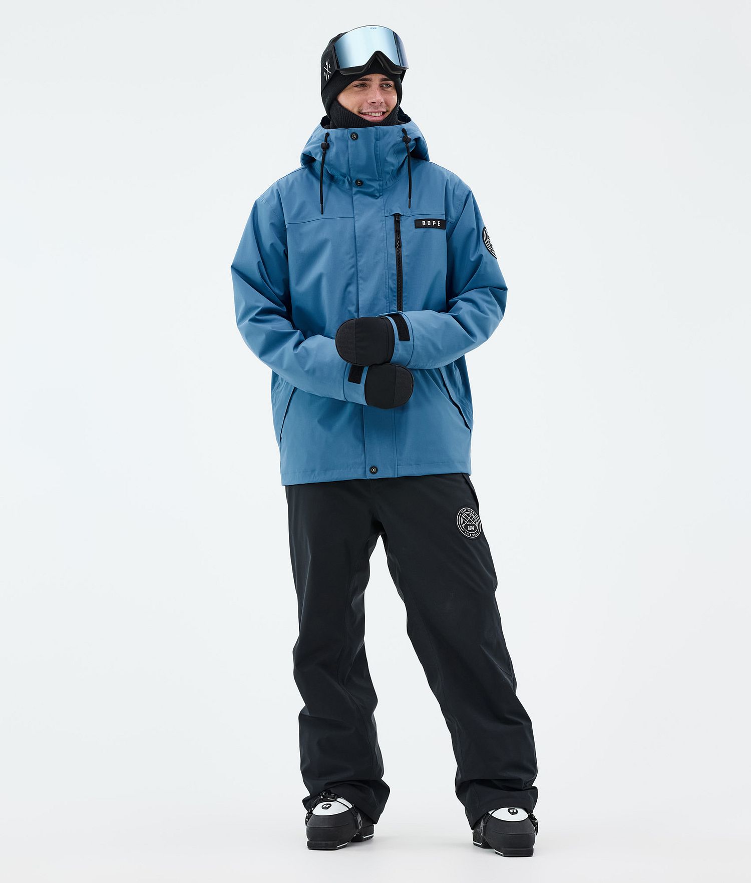 Dope Blizzard Full Zip Ski Jacket Men Blue Steel