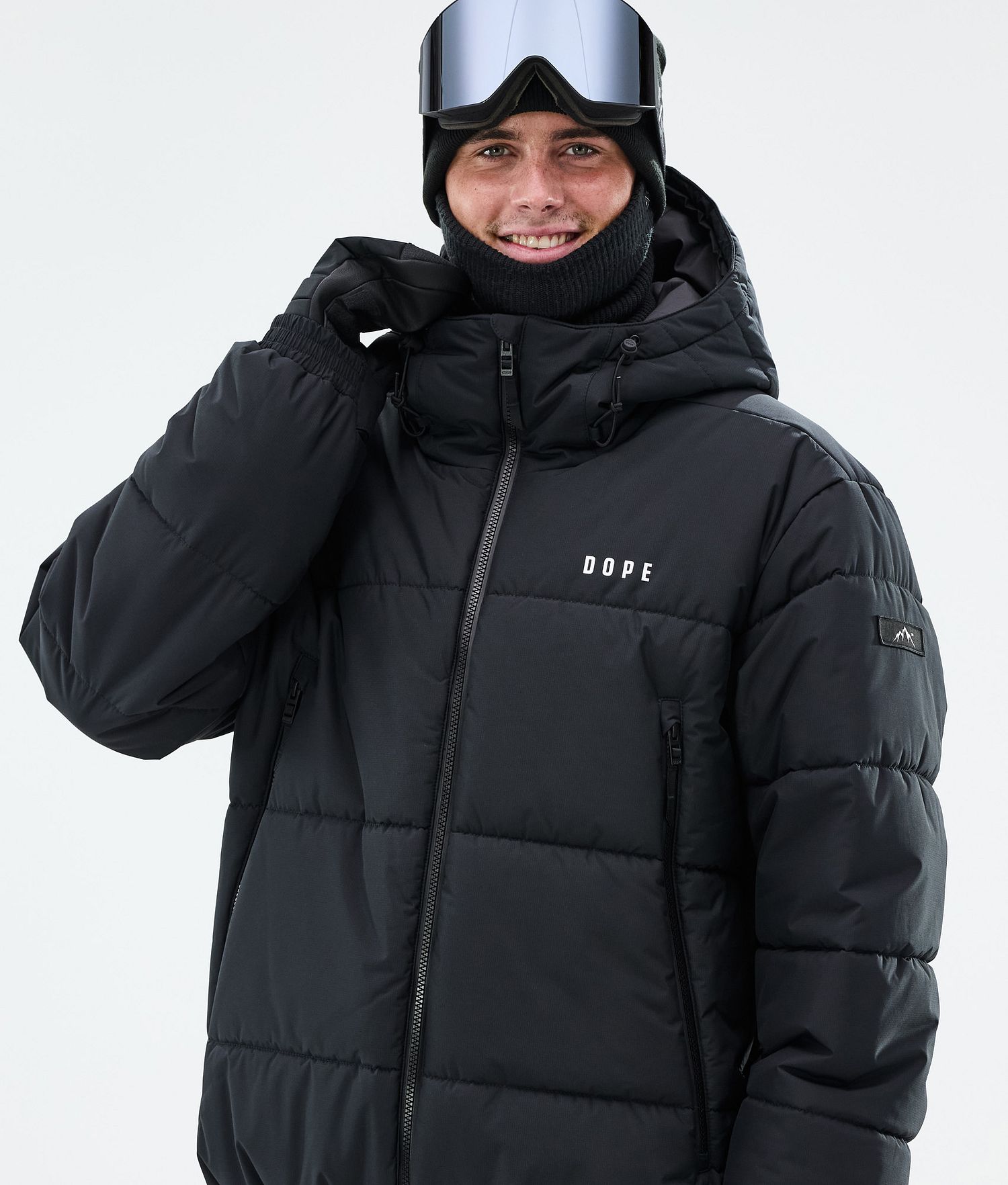 Dope Puffer Full Zip Ski Jacket Men Black