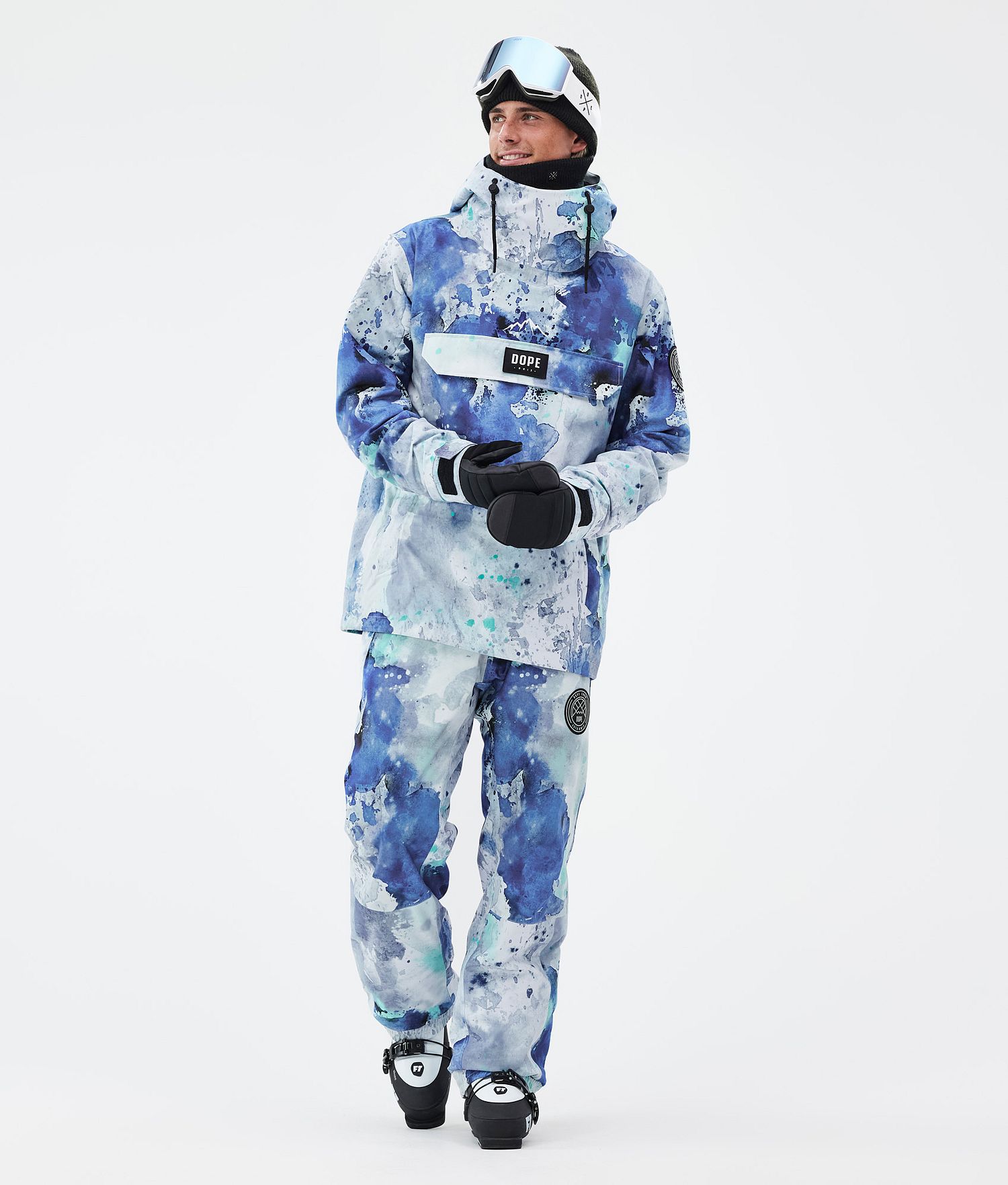 Dope Blizzard Ski Pants Men Spray Blue Green