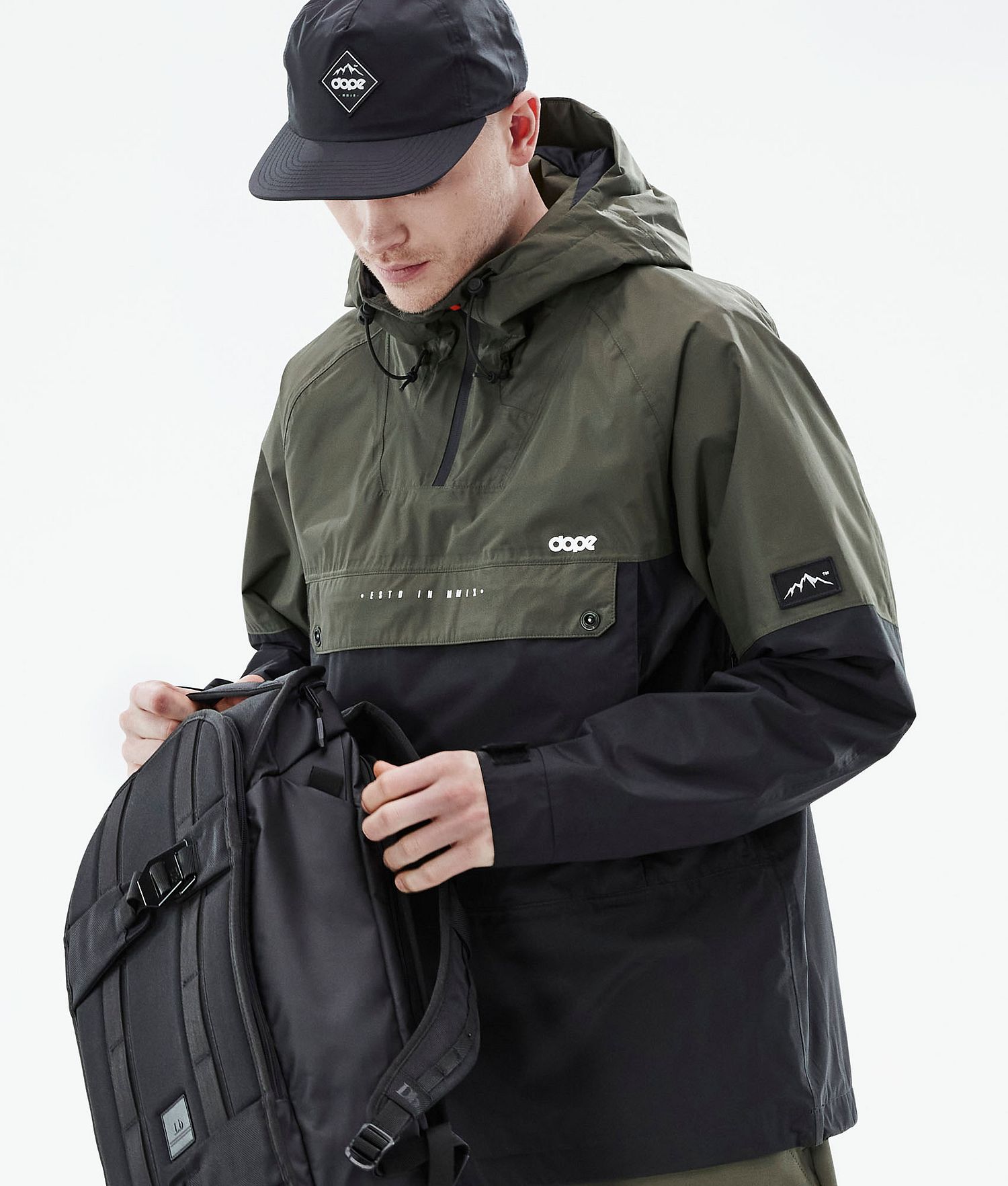 Dope Hiker Light Outdoor Jacket Men Olive Green/Black