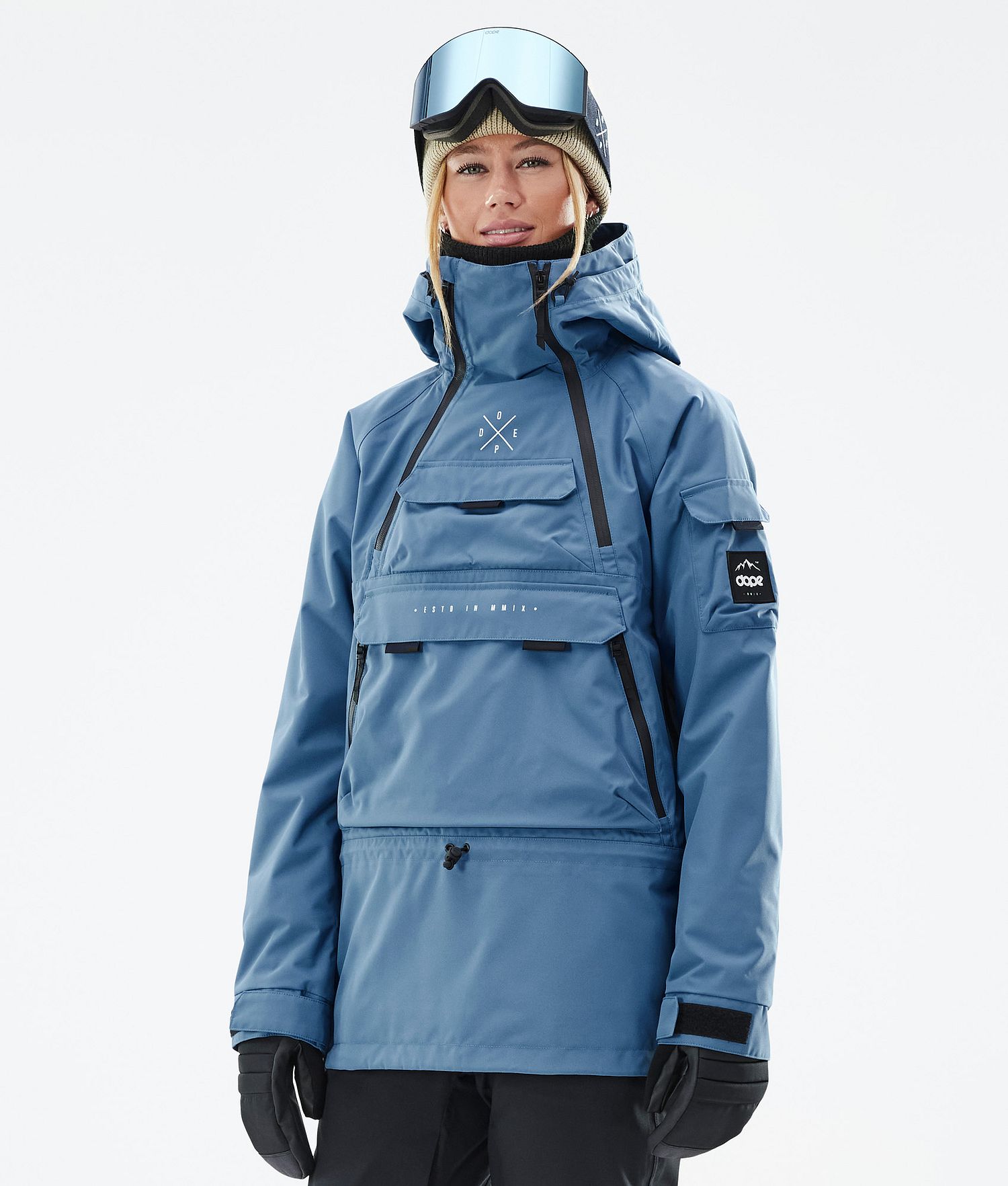 Dope Akin W Snowboard Jacket Women Blue Steel Dope Akin W Snowboard Jacket Women Blue Steel