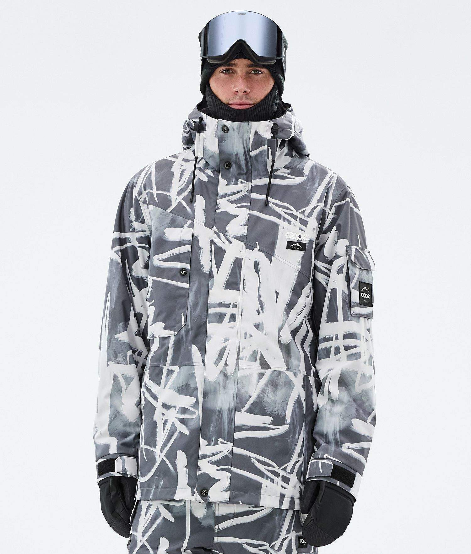 Dope Adept Ski Jacket Men Scribble Black Dope Adept Ski Jacket Men Scribble Black