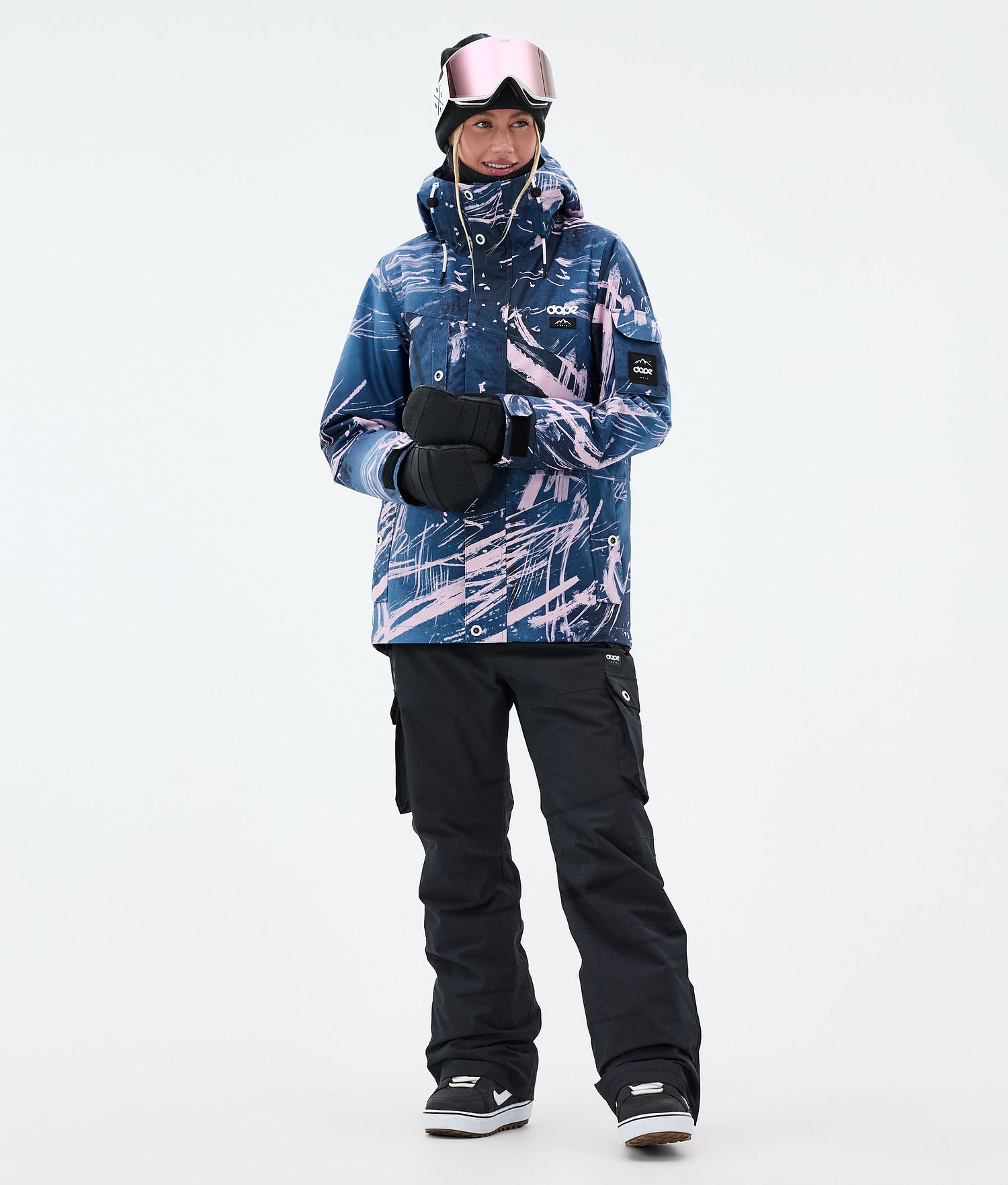 Dope Adept W Snowboard Jacket Women Carvings Pink