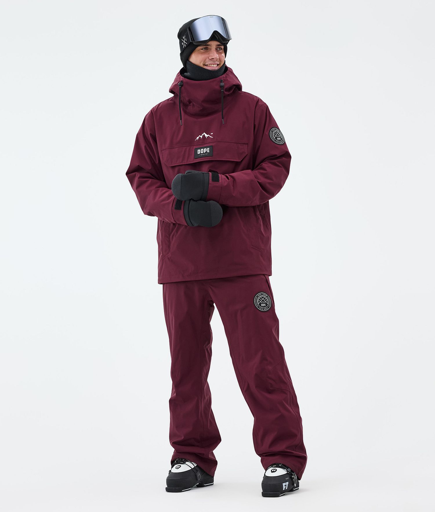 Dope Blizzard Ski Pants Men Burgundy