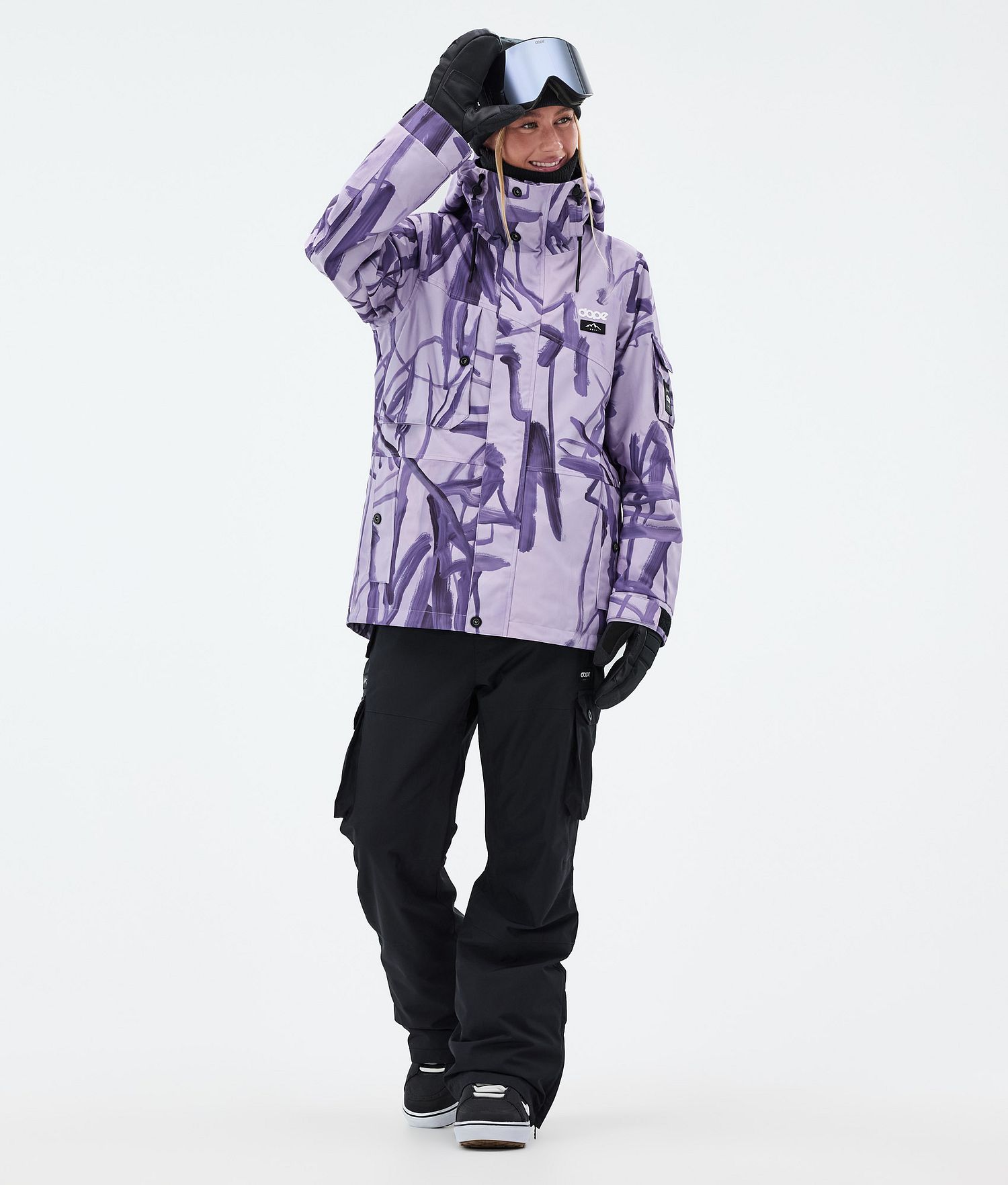 Dope Adept W Snowboard Jacket Women Scribble Purple