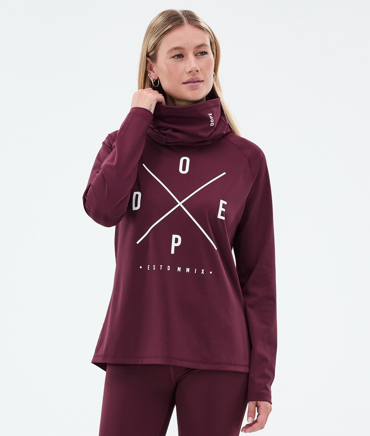 Dope Snuggle W Base Layer Top Women 2X-Up Burgundy Dope Snuggle W Base Layer Top Women 2X-Up Burgundy