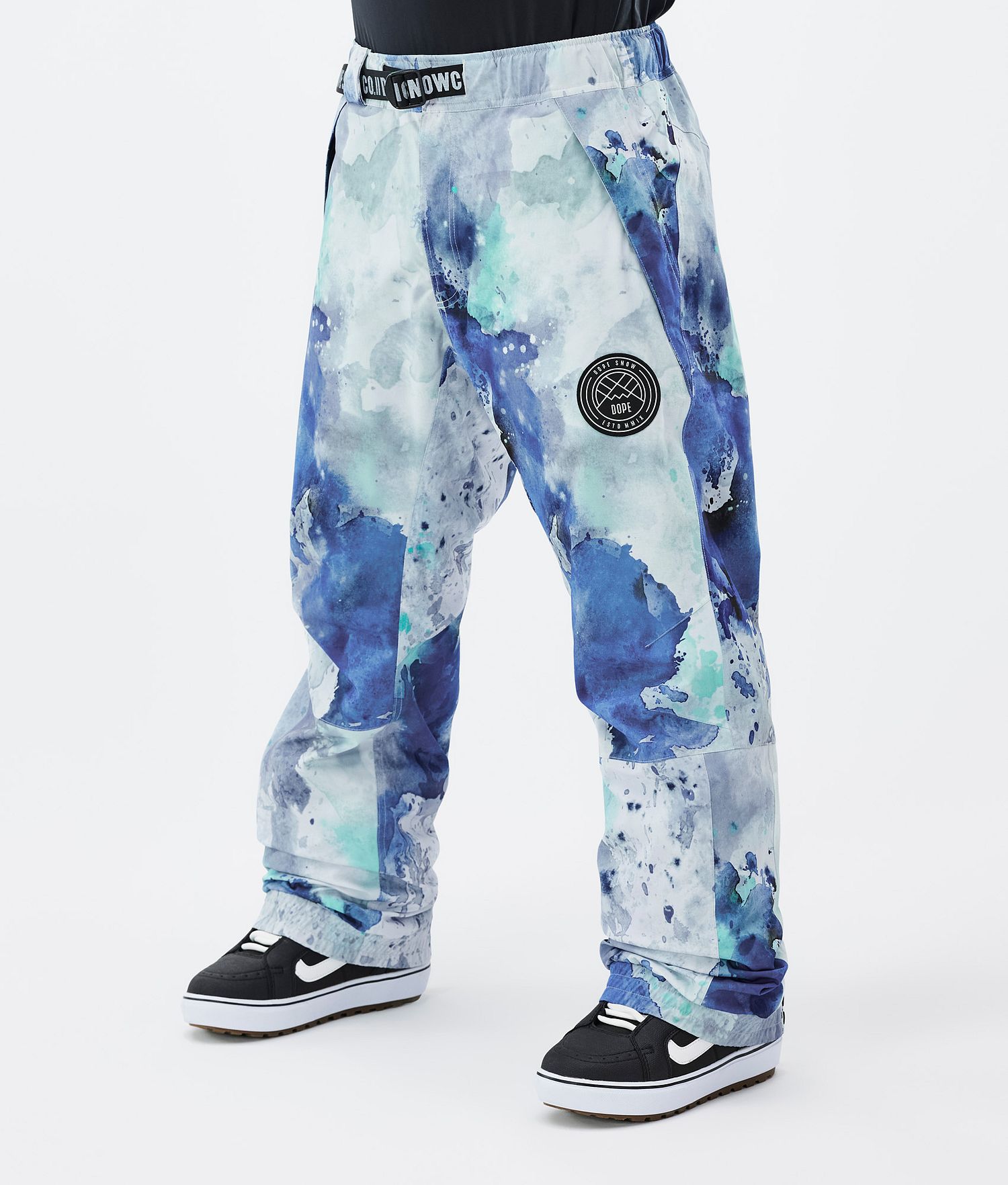 Dope Blizzard Snowboard Pants Men Spray Blue Green Dope Blizzard Snowboard Pants Men Spray Blue Green