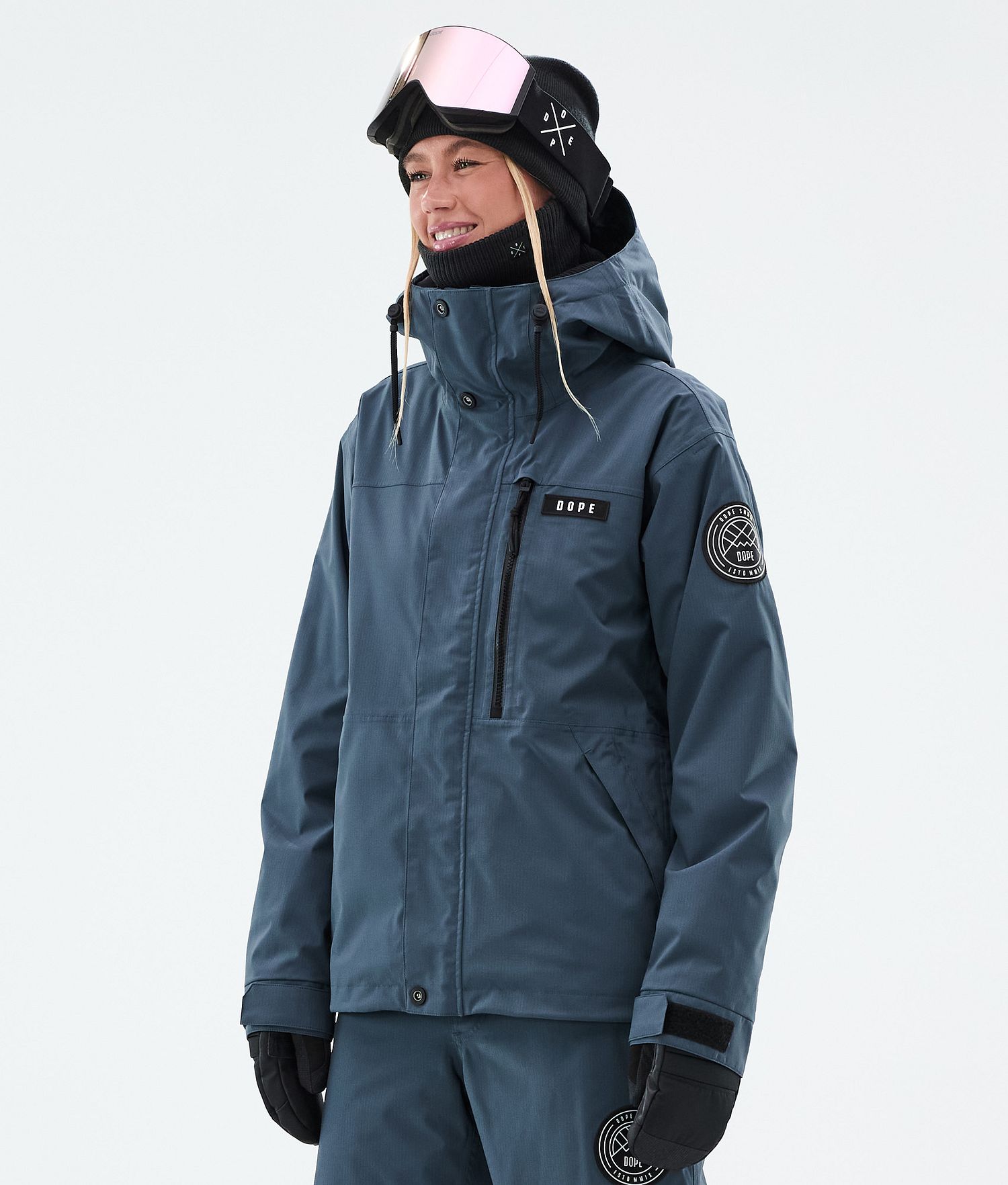 Dope Blizzard W Full Zip Ski Jacket Women Metal Blue Dope Blizzard W Full Zip Ski Jacket Women Metal Blue