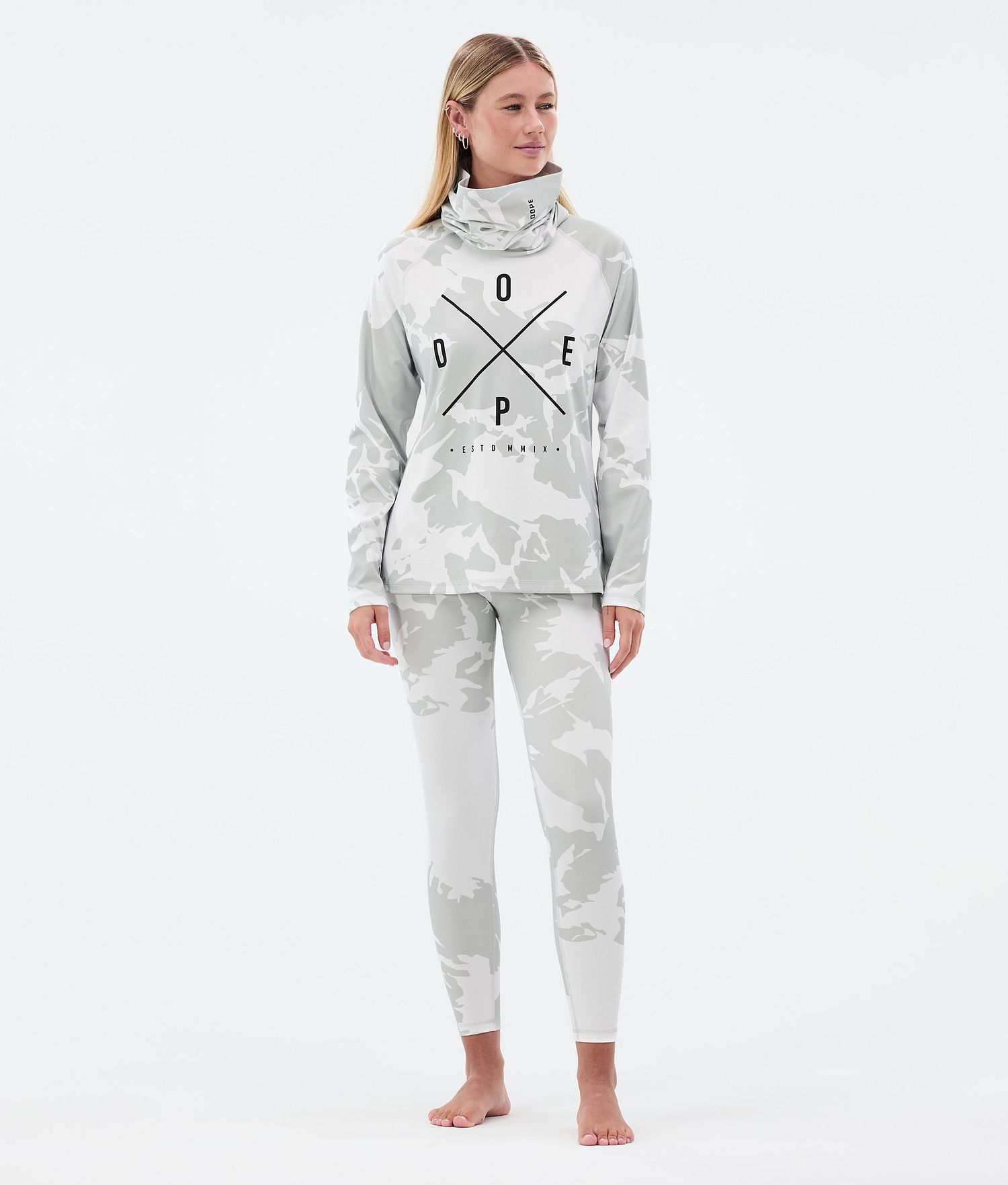 Dope Snuggle W Base Layer Top Women 2X-Up Grey Camo