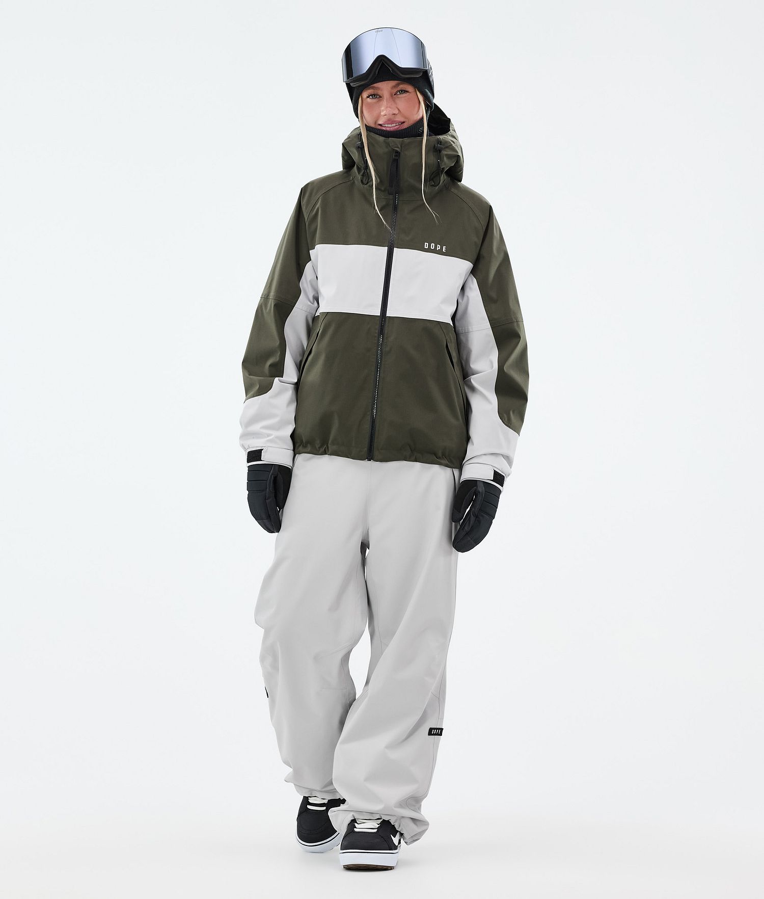 Dope Big W Snowboard Pants Women Light Grey