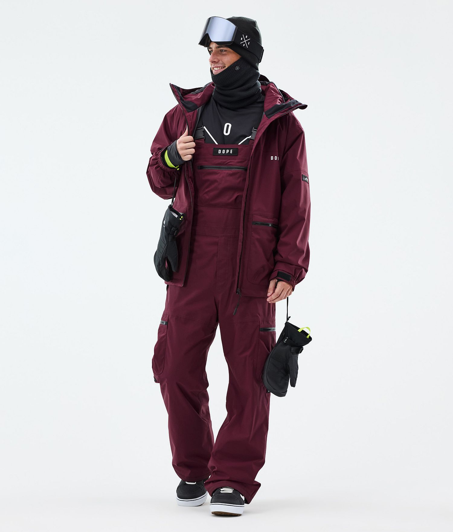 Dope Vertex Snowboard Pants Men Burgundy