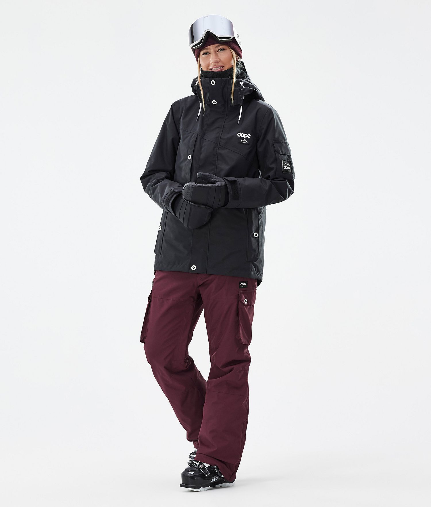 Dope Iconic W Ski Pants Women Burgundy