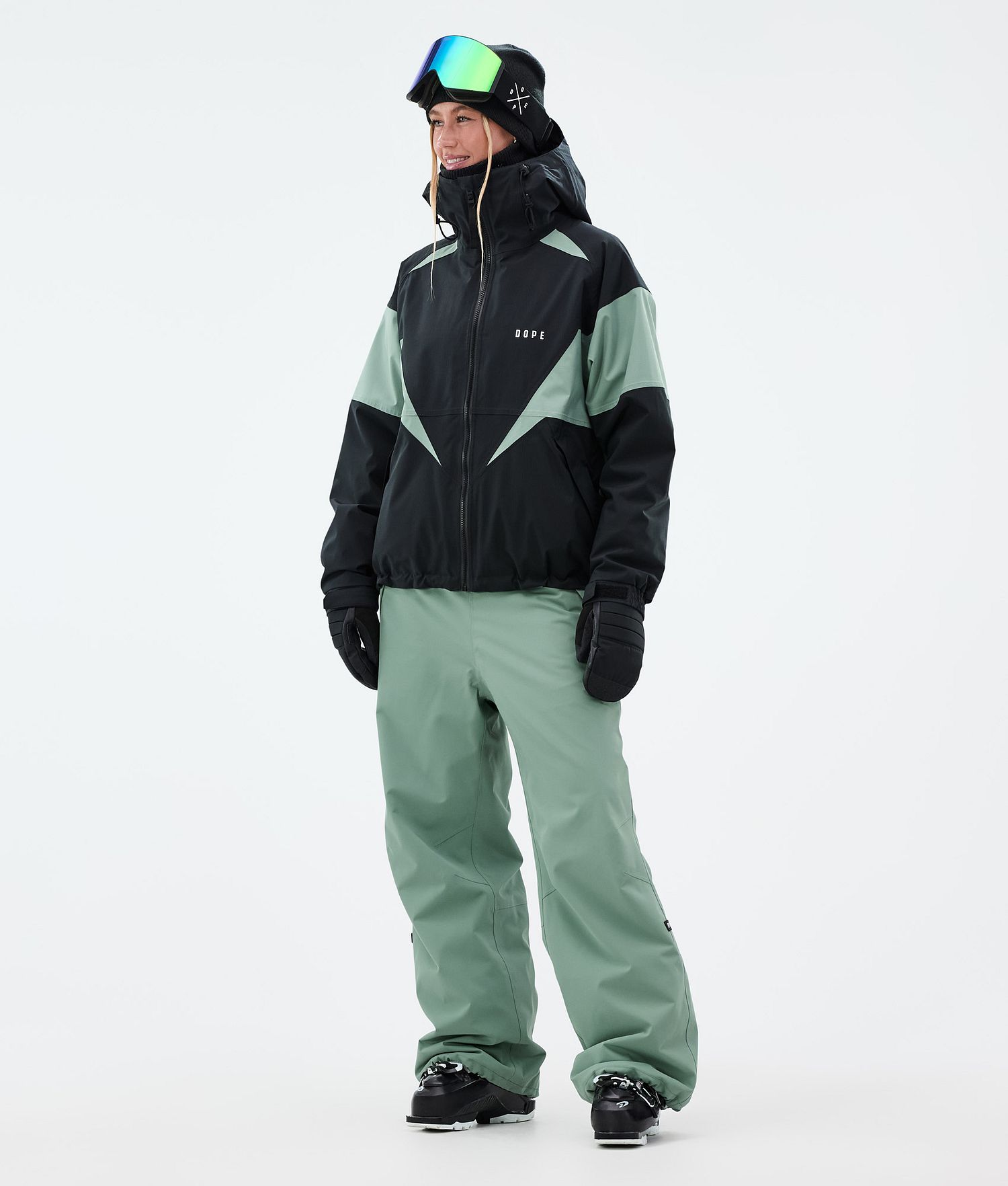 Dope Big W Ski Pants Women Faded Green