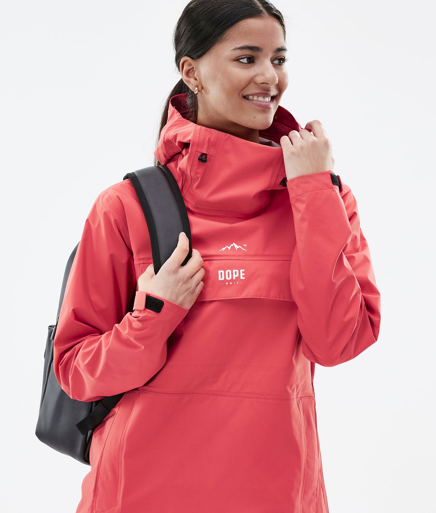 Dope Downpour W Rain Jacket Women Coral