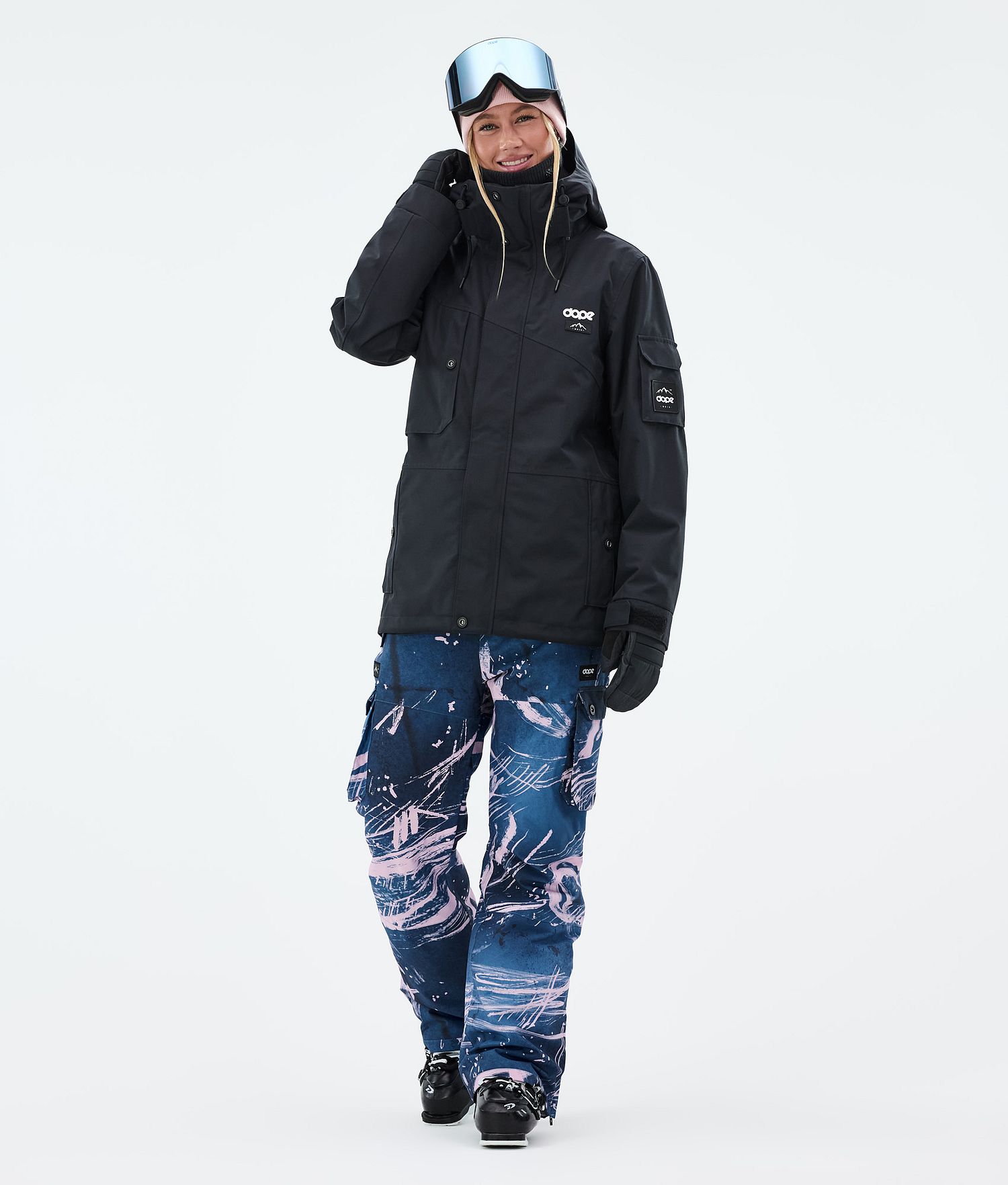 Dope Iconic W Ski Pants Women Carvings Pink
