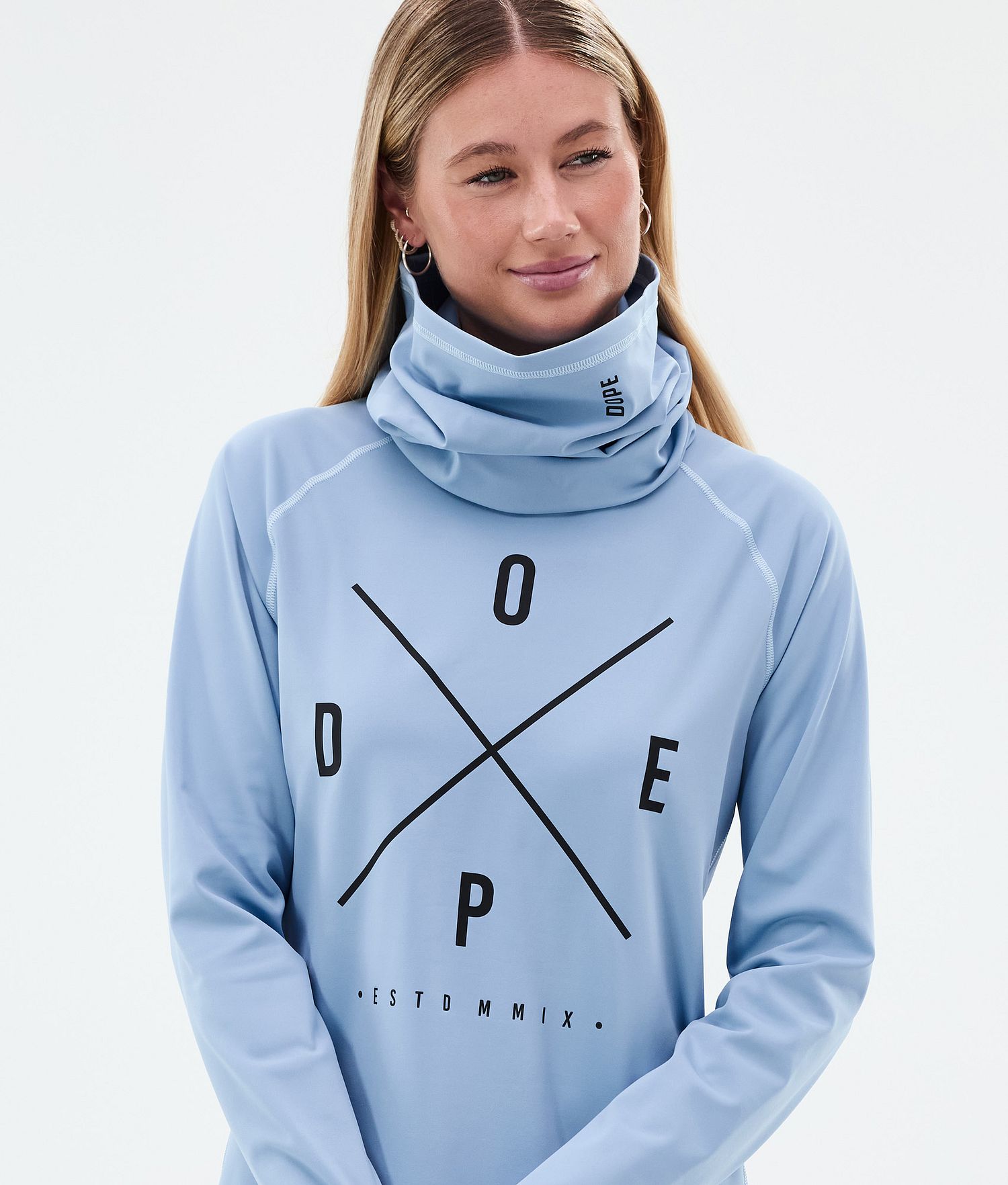 Dope Snuggle W Base Layer Top Women 2X-Up Light Blue