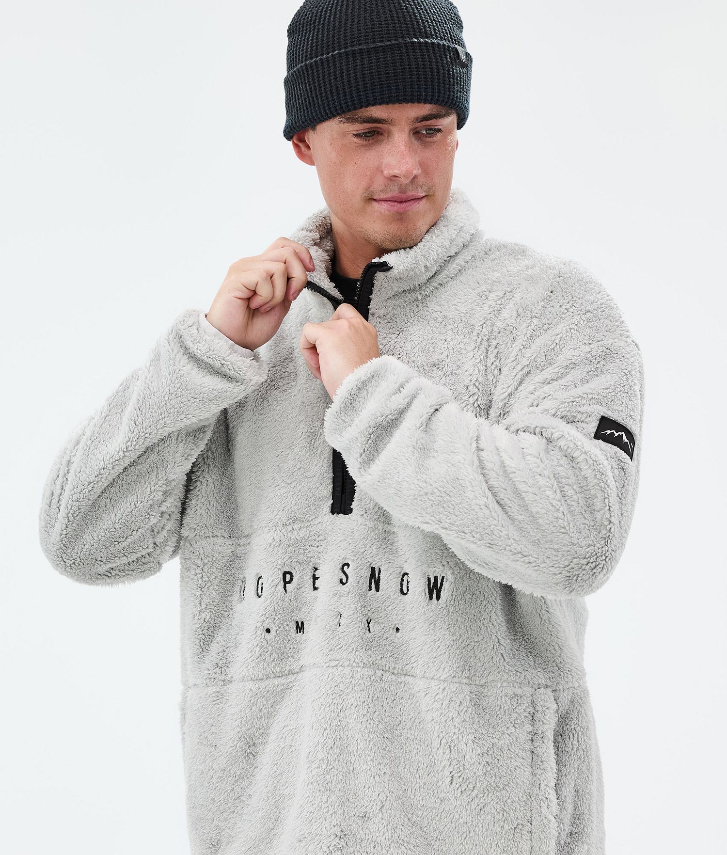 Dope Pile Fleece Sweater Men Light Grey
