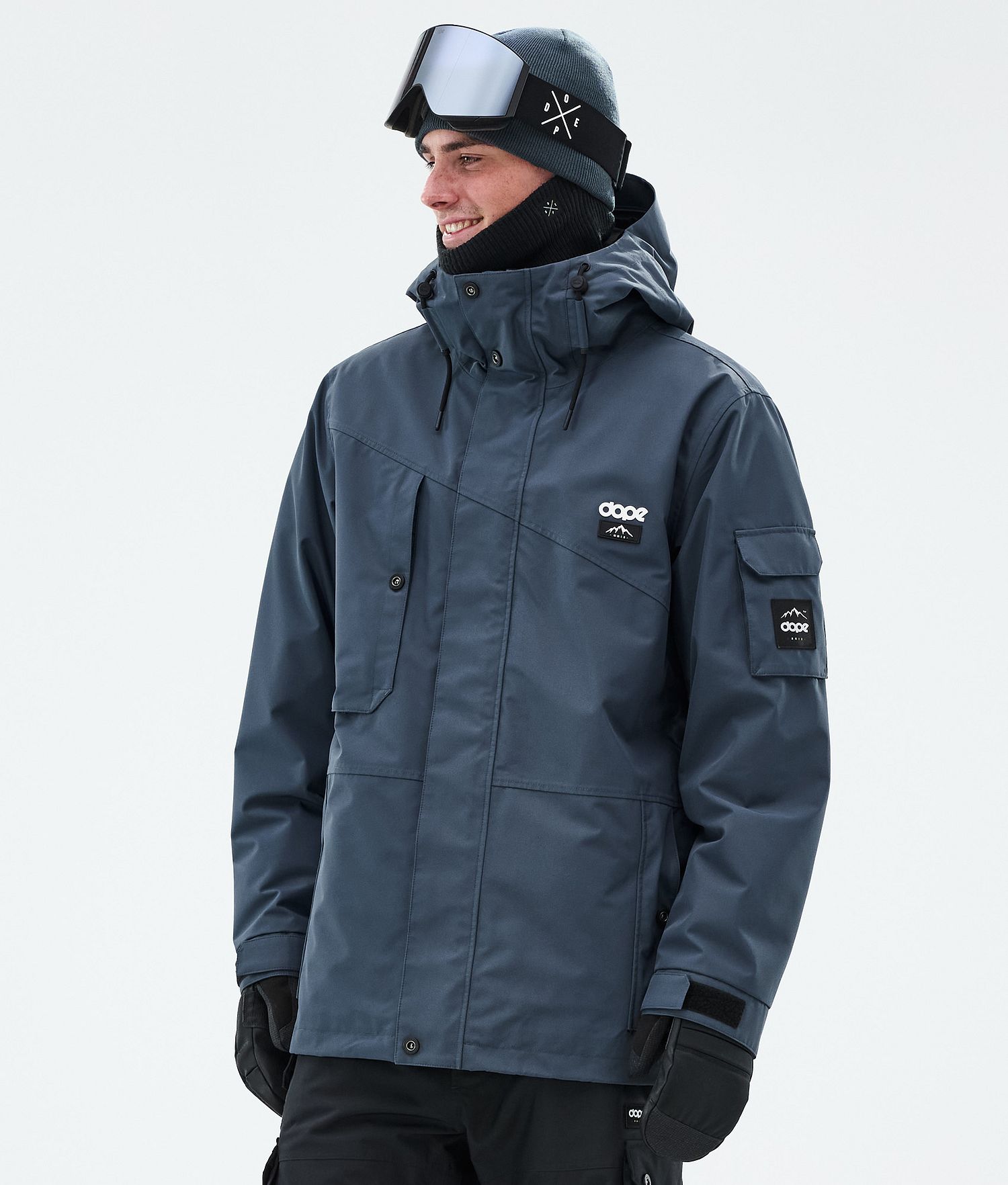Dope Adept Snowboard Jacket Men Metal Blue