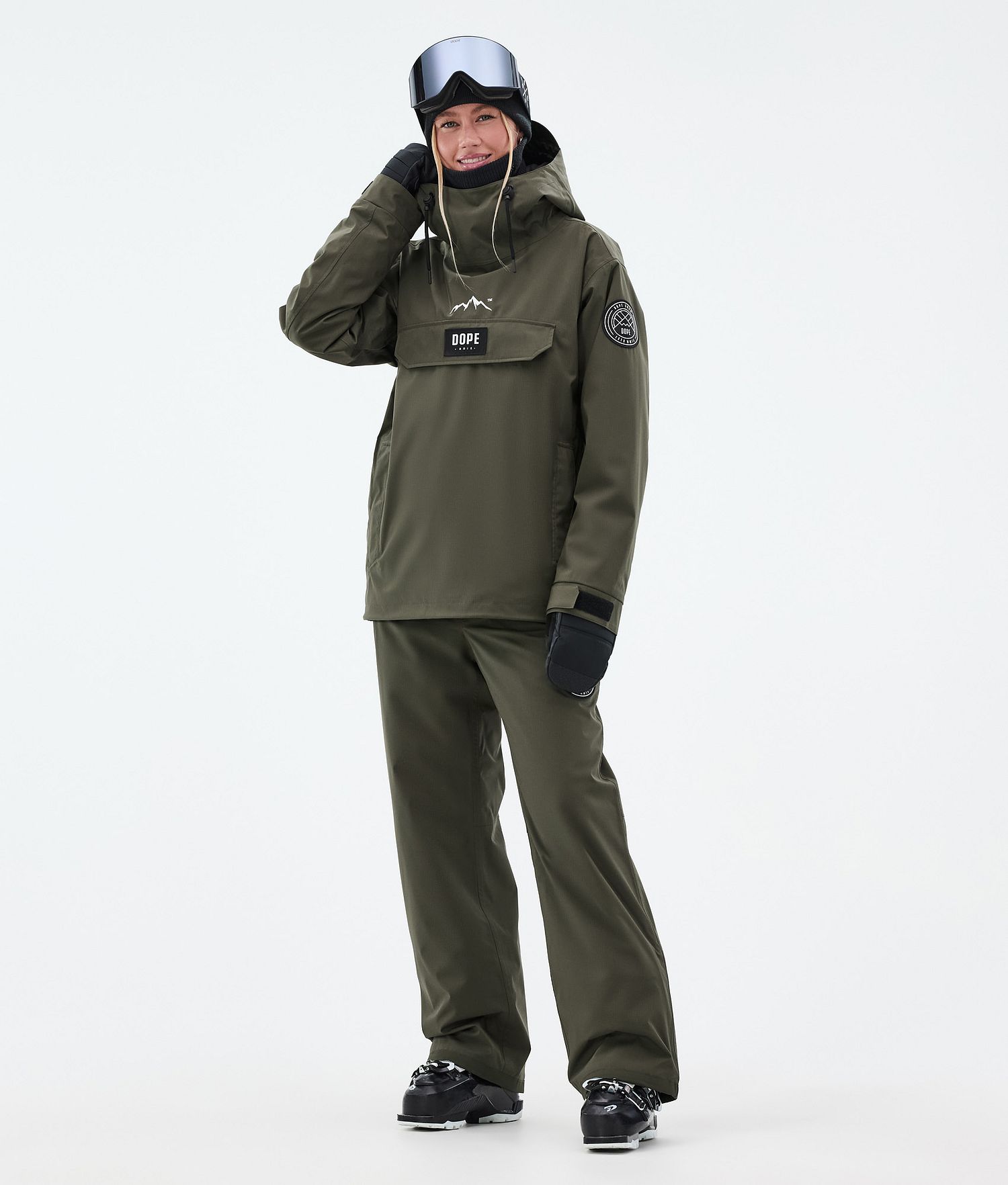 Dope Blizzard W Ski Pants Women Olive Green