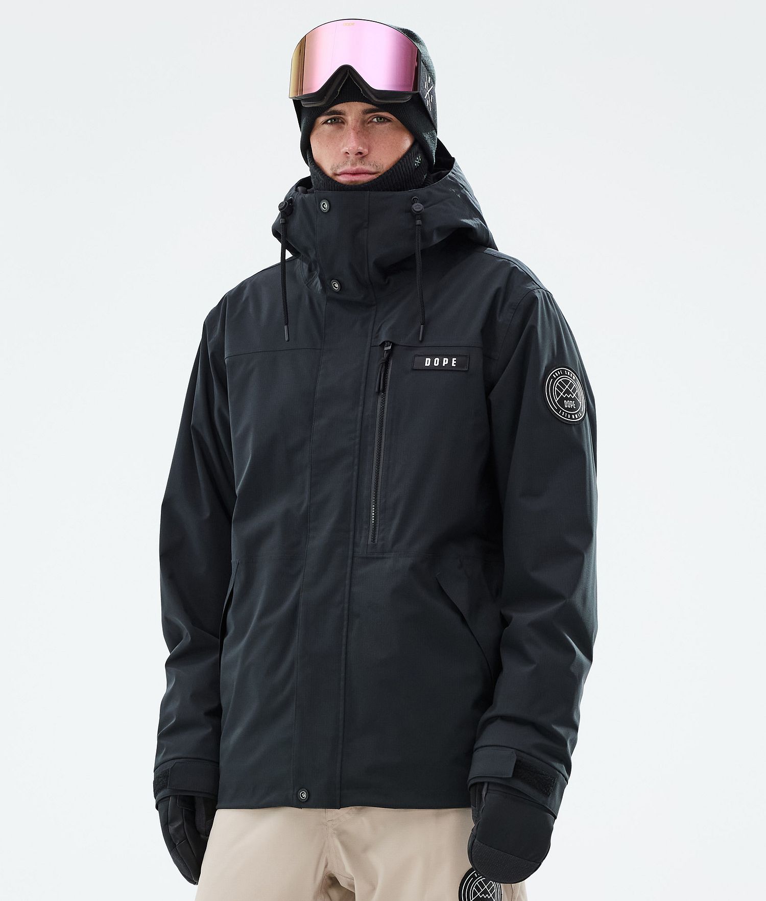 Dope Blizzard Full Zip Snowboard Jacket Men Black Dope Blizzard Full Zip Snowboard Jacket Men Black