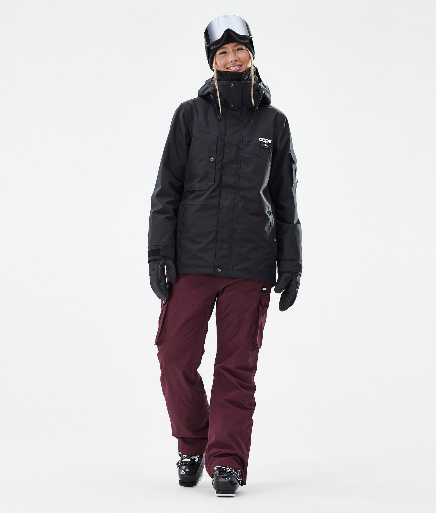 Dope Iconic W Ski Pants Women Don Burgundy