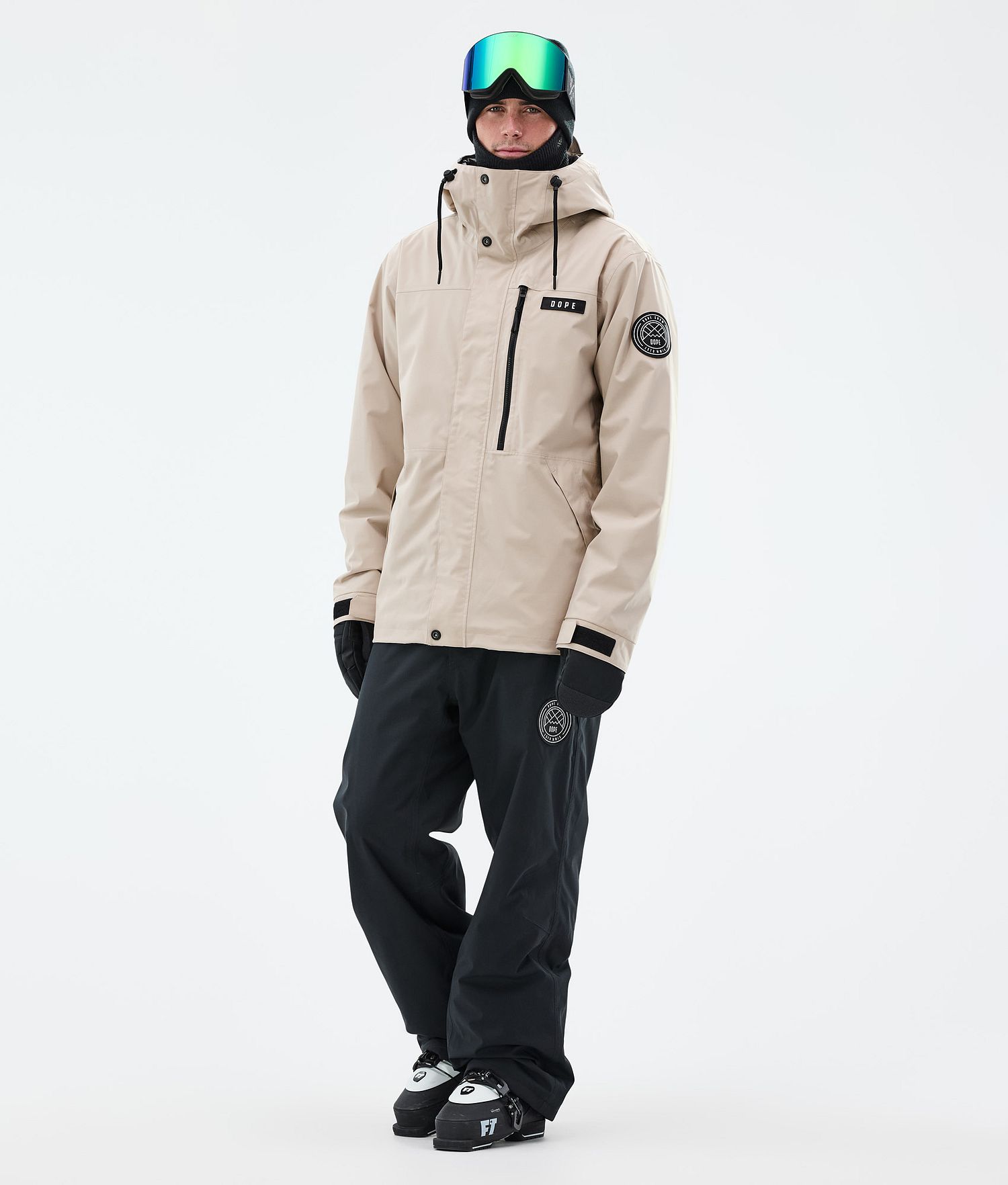 Dope Blizzard Full Zip Ski Jacket Men Sand