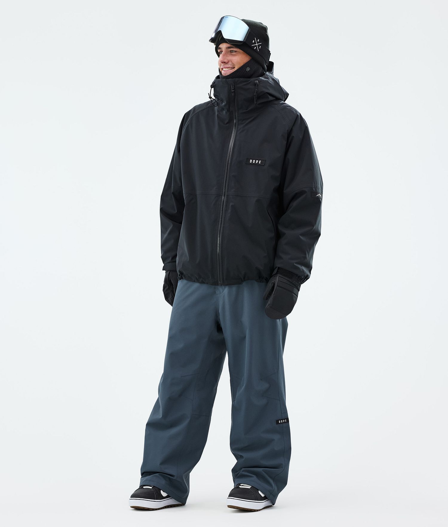Dope Big Snowboard Pants Men Metal Blue