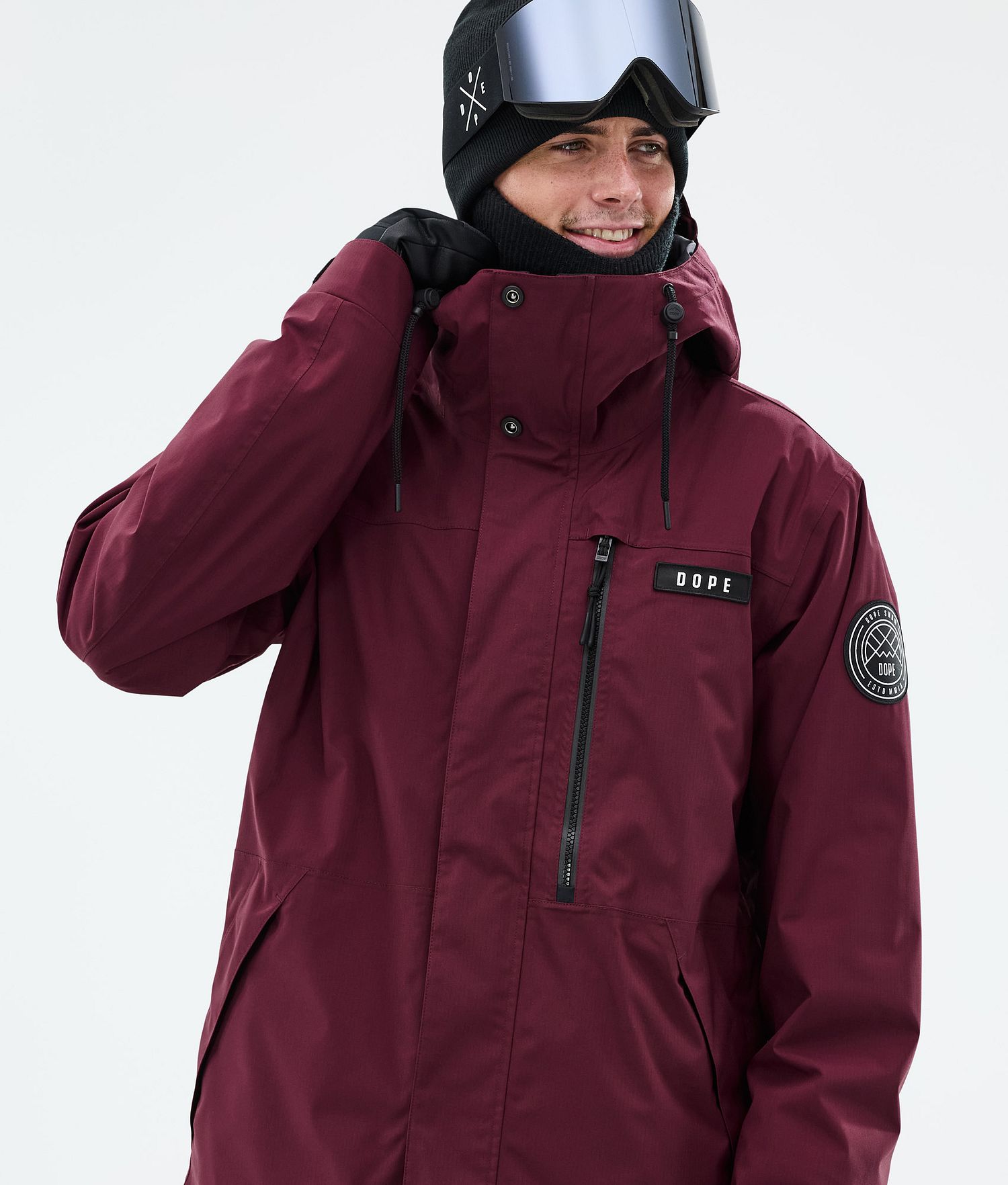 Dope Blizzard Full Zip Ski Jacket Men Burgundy