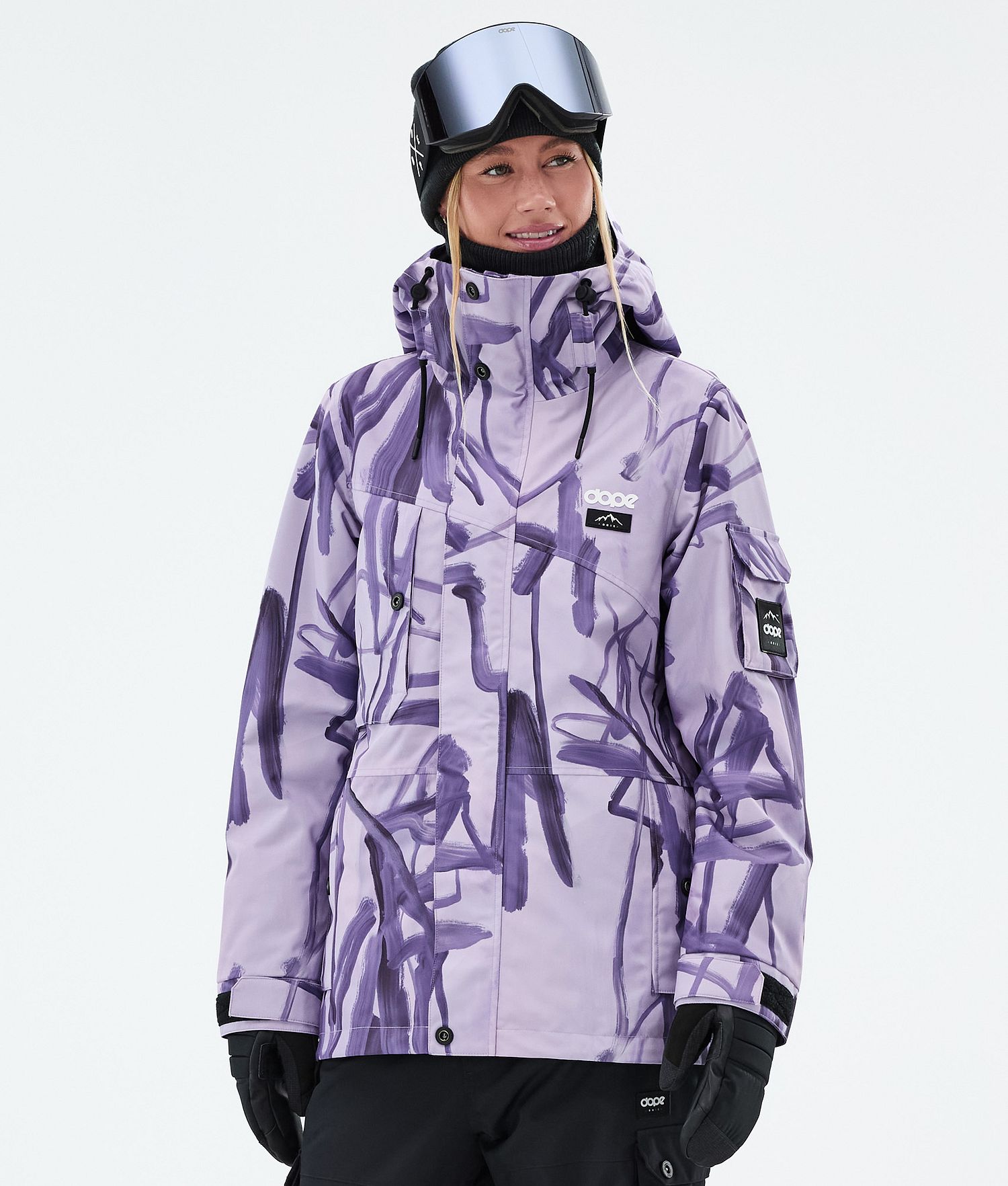 Dope Adept W Ski Jacket Women Scribble Purple