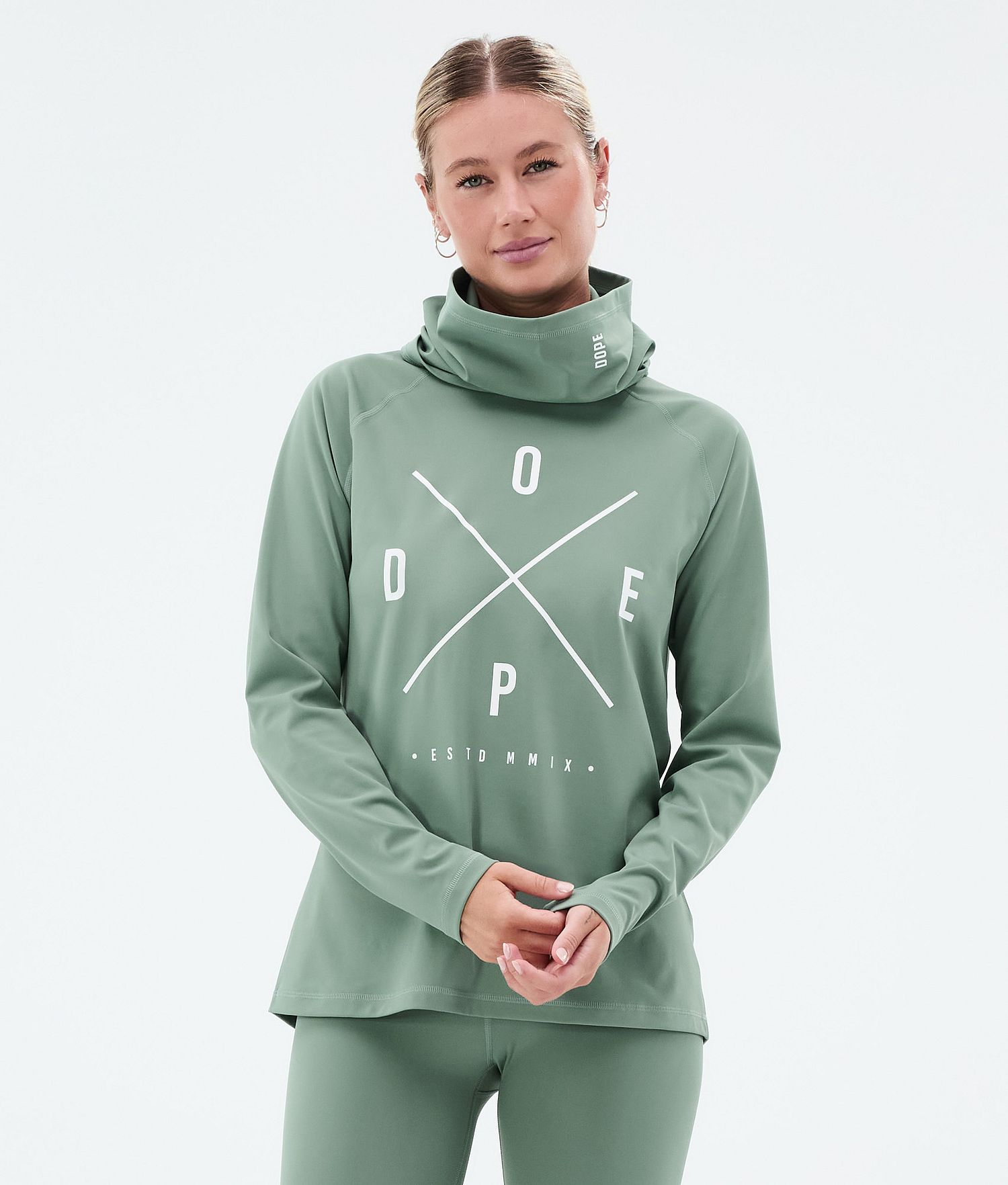 Dope Snuggle W Base Layer Top Women 2X-Up Faded Green Dope Snuggle W Base Layer Top Women 2X-Up Faded Green