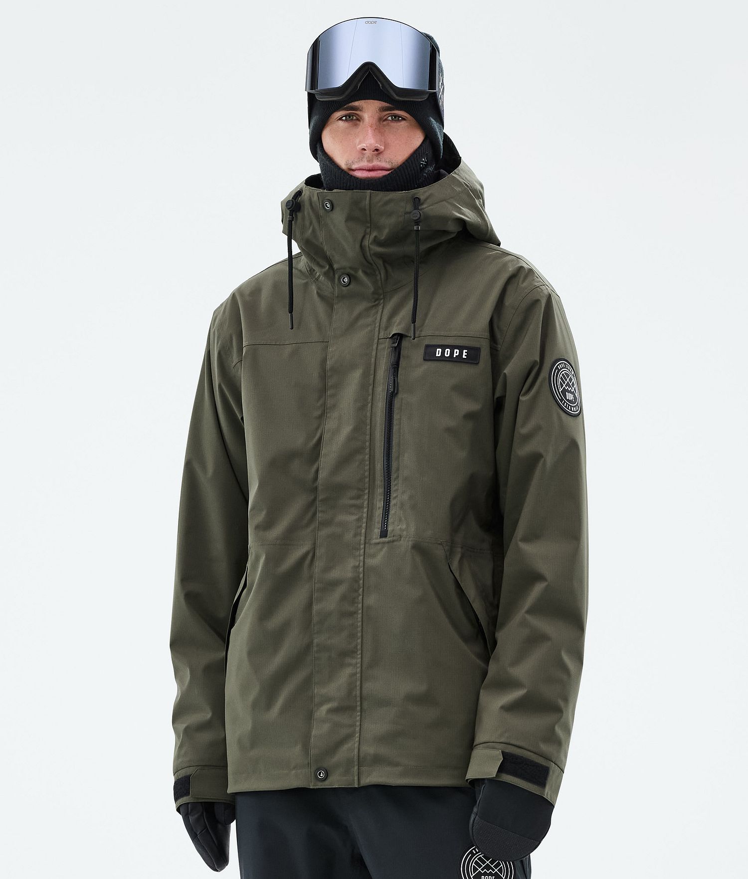 Dope Blizzard Full Zip Ski Jacket Men Olive Green Dope Blizzard Full Zip Ski Jacket Men Olive Green