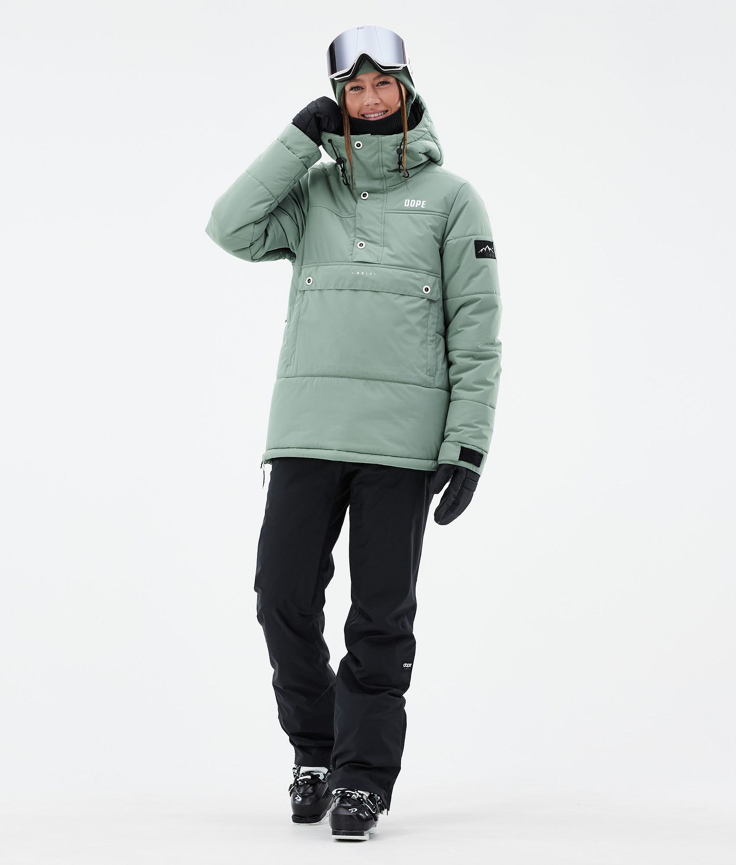 Dope Puffer W Ski Jacket Women Faded Green