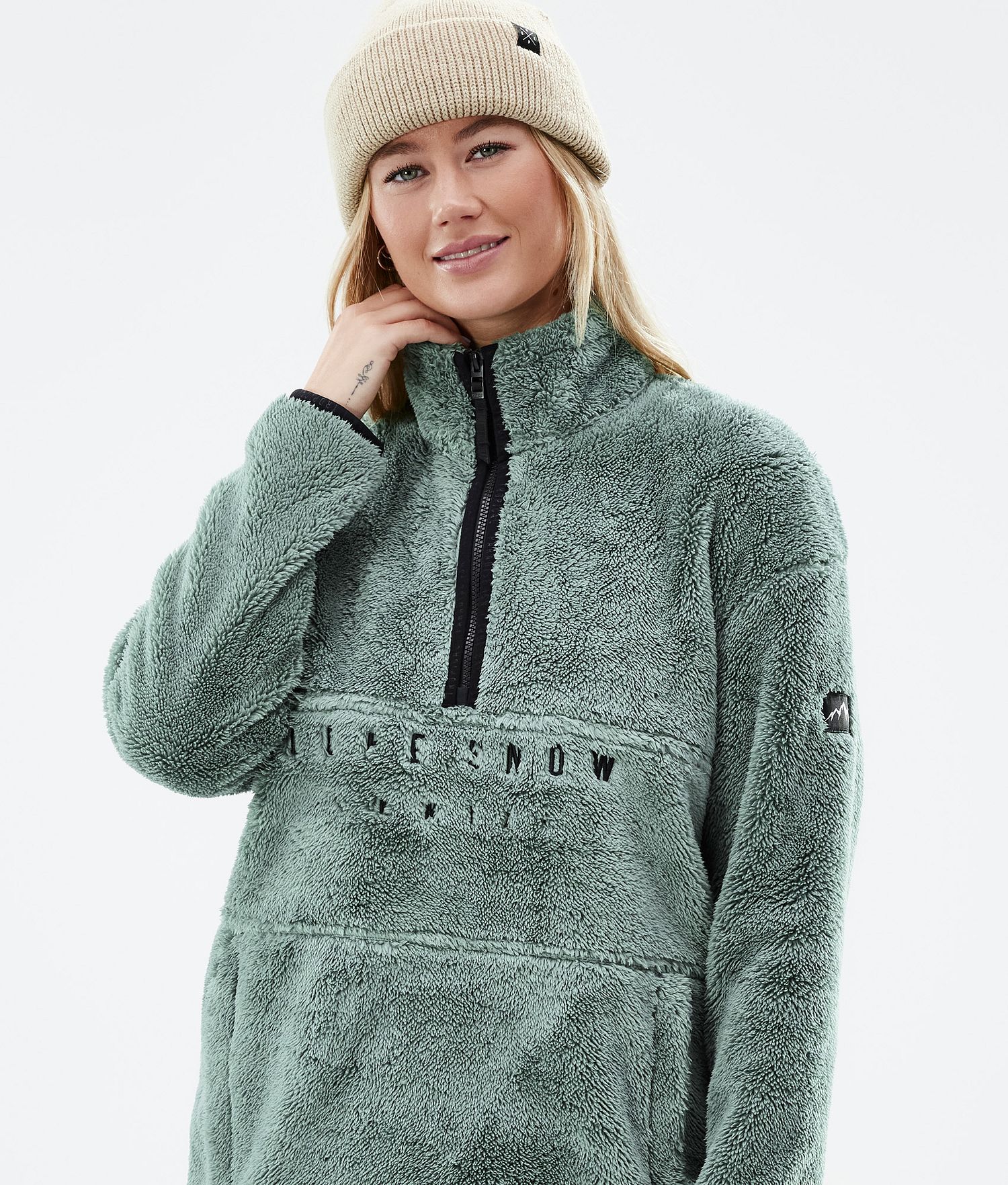 Dope Pile W 22 Fleece Sweater Women Faded Green