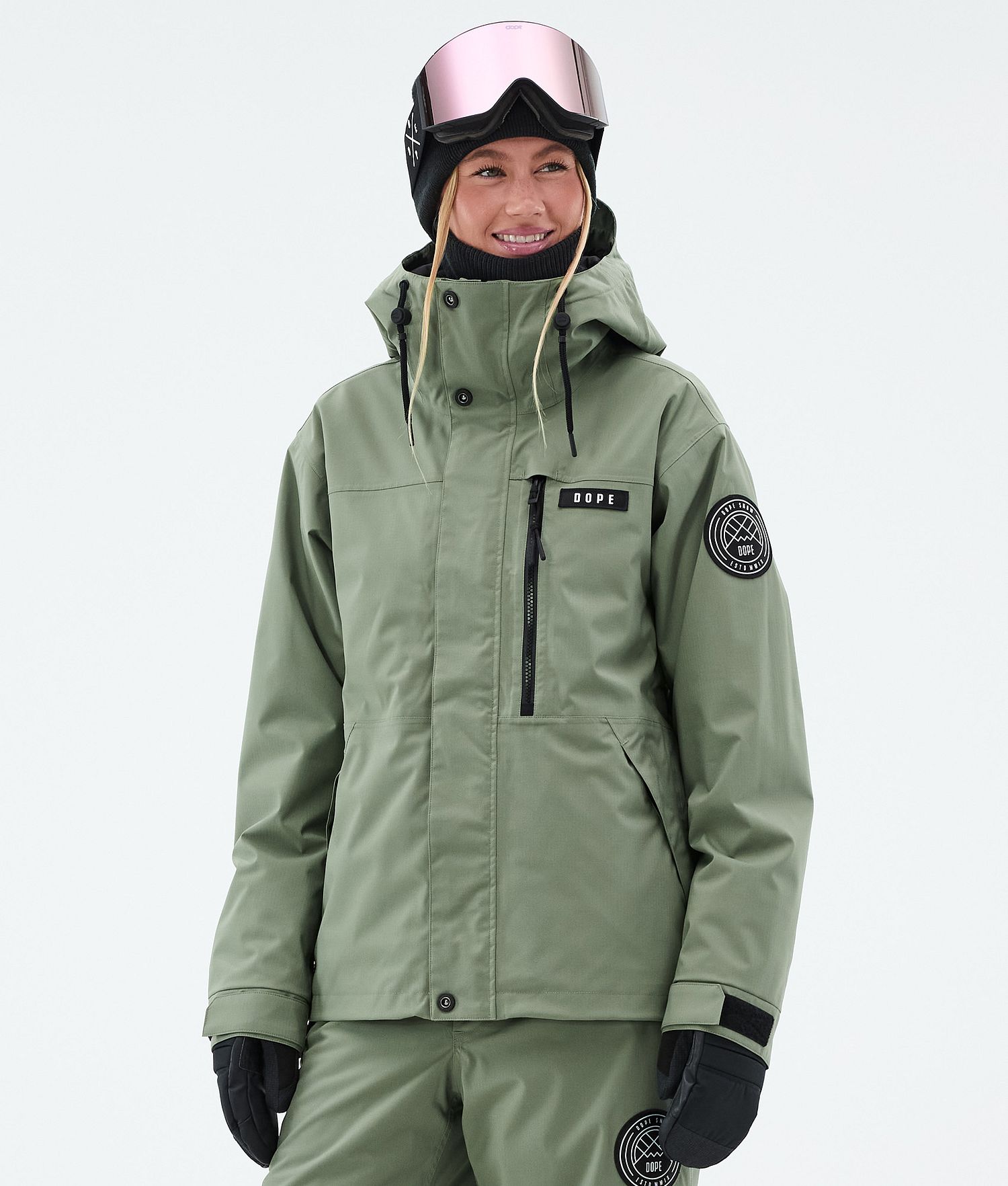 Dope Blizzard W Full Zip Snowboard Jacket Women Moss Green Dope Blizzard W Full Zip Snowboard Jacket Women Moss Green