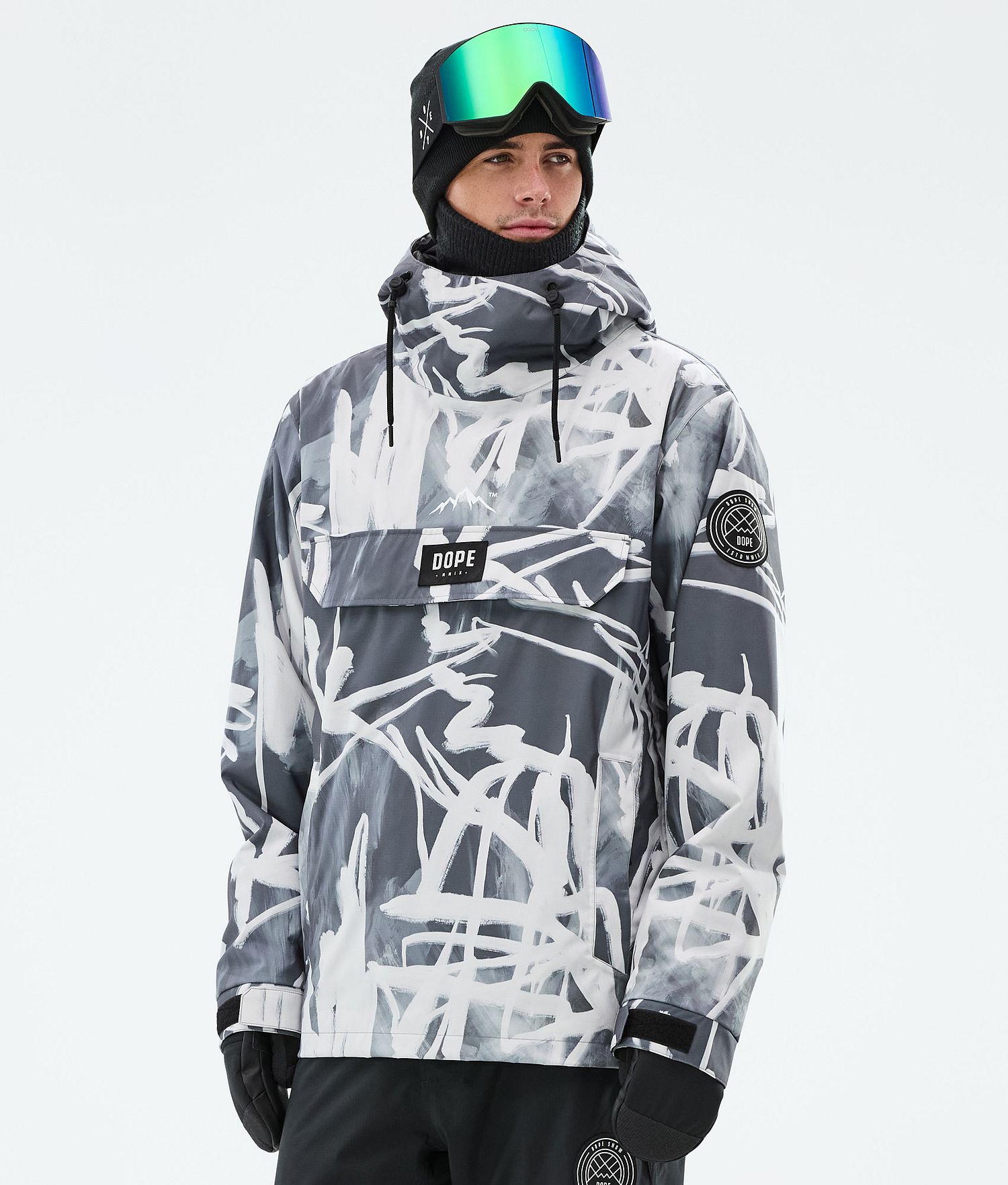 Dope Blizzard Ski Jacket Men Scribble Black