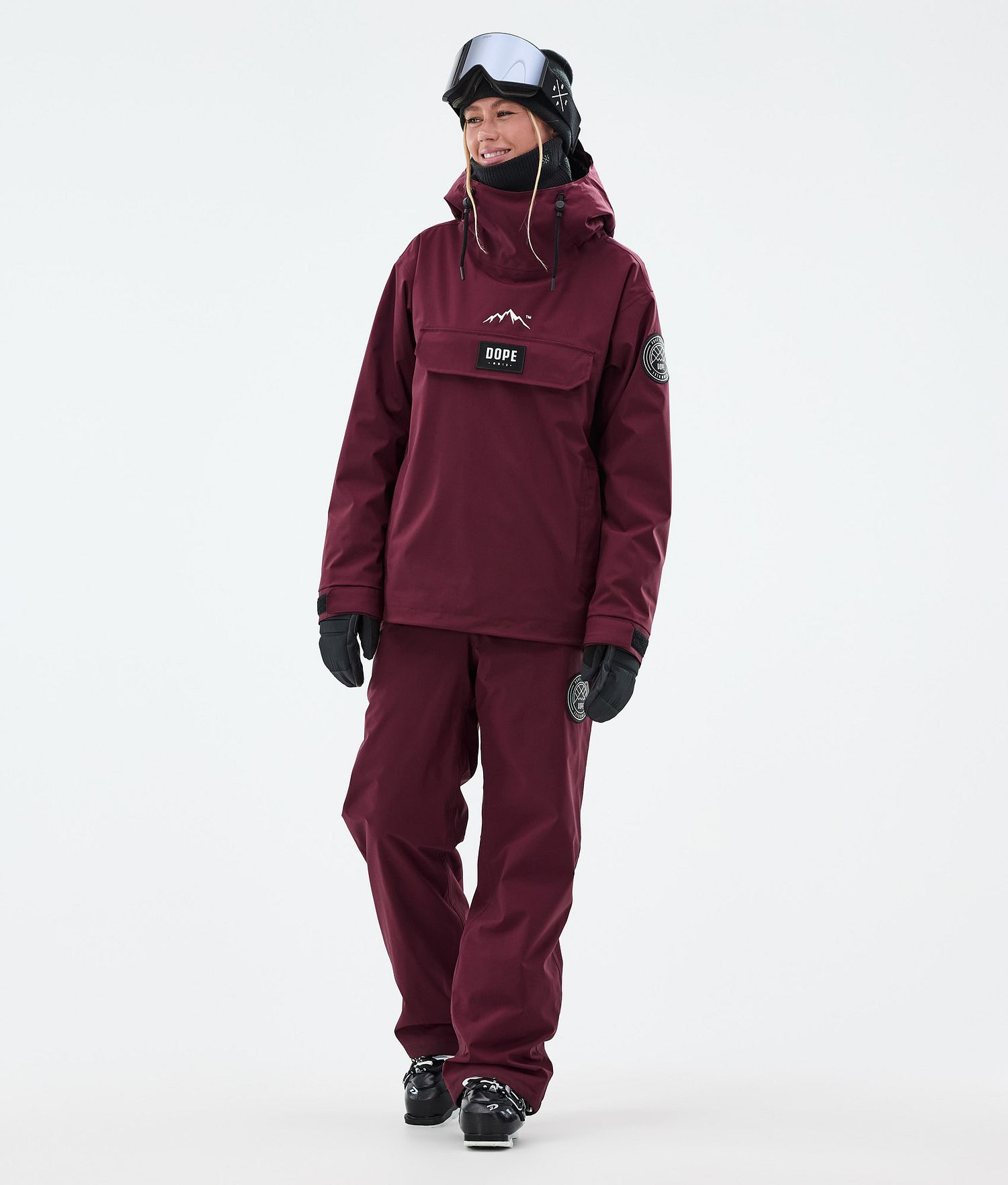 Dope Blizzard W Ski Pants Women Burgundy